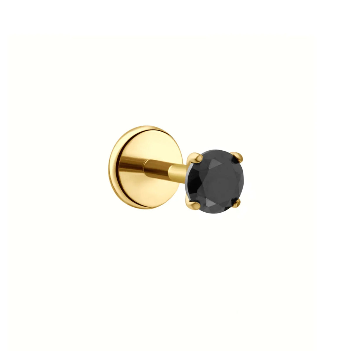 Black Gem Flat Back Stud