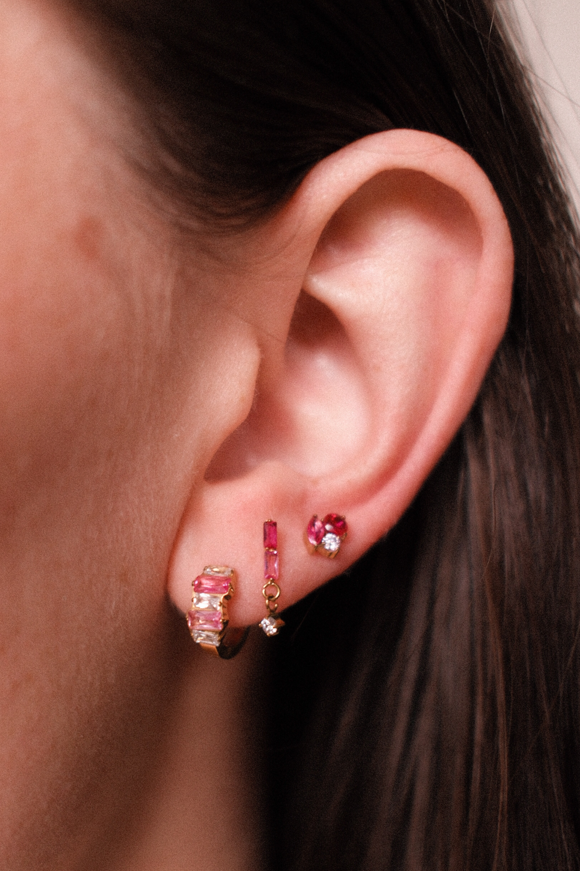 Bijoux Flat Back Stud - Pink