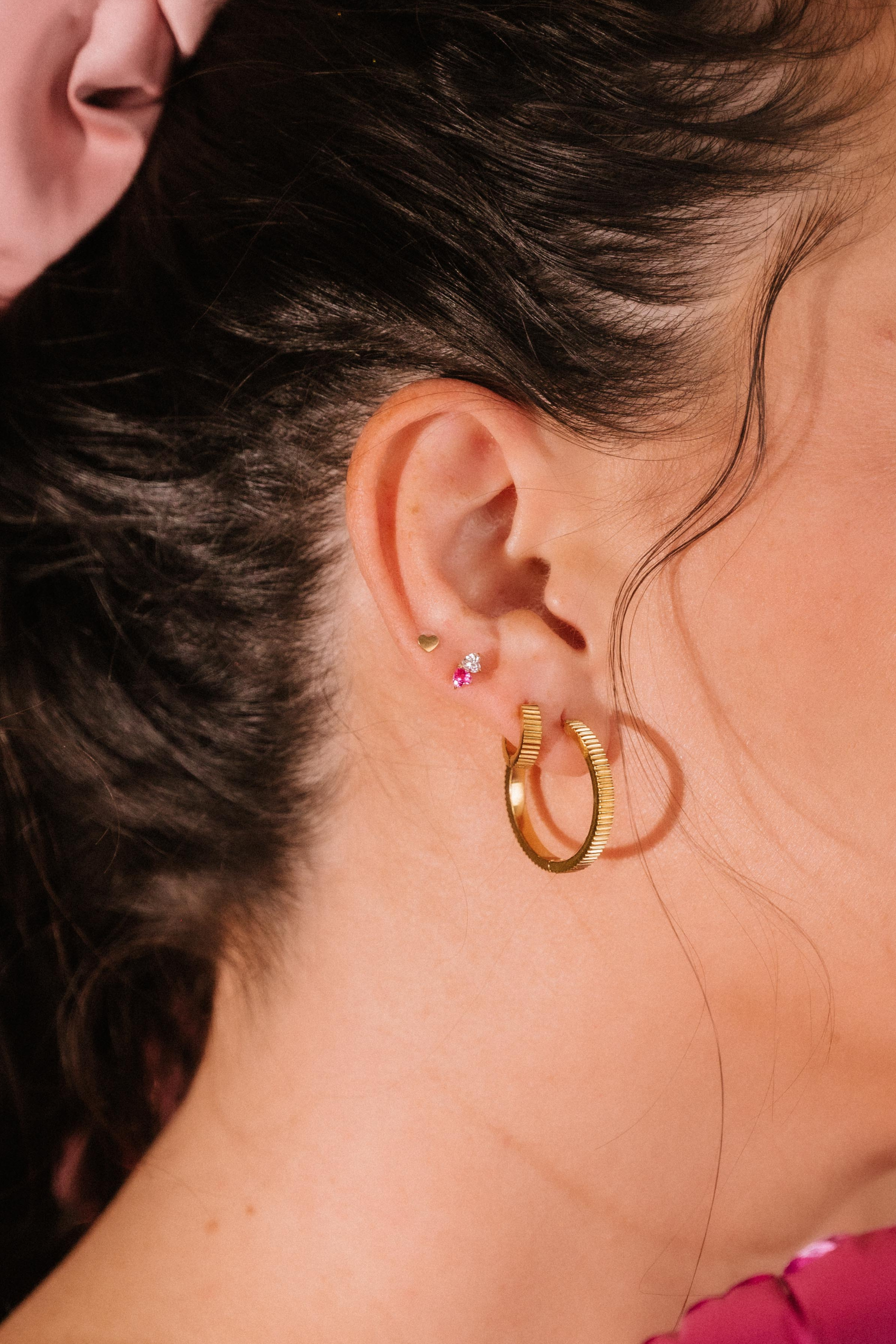 Heart Flat Back Stud