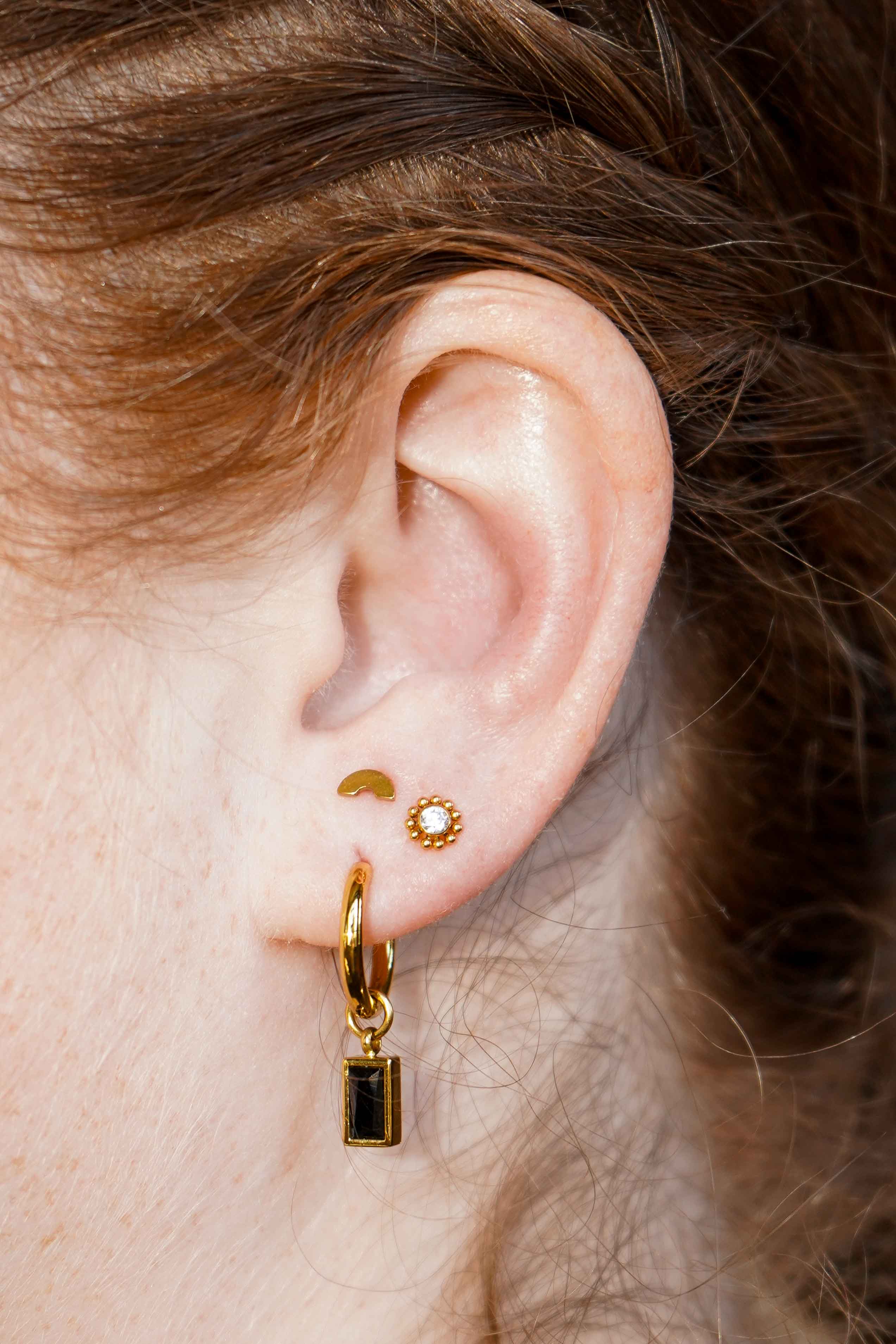 Rainbow Arch Flat Back Stud