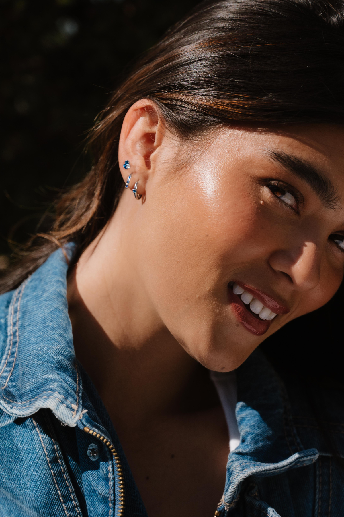 Bijoux Flat Back Stud - Blue