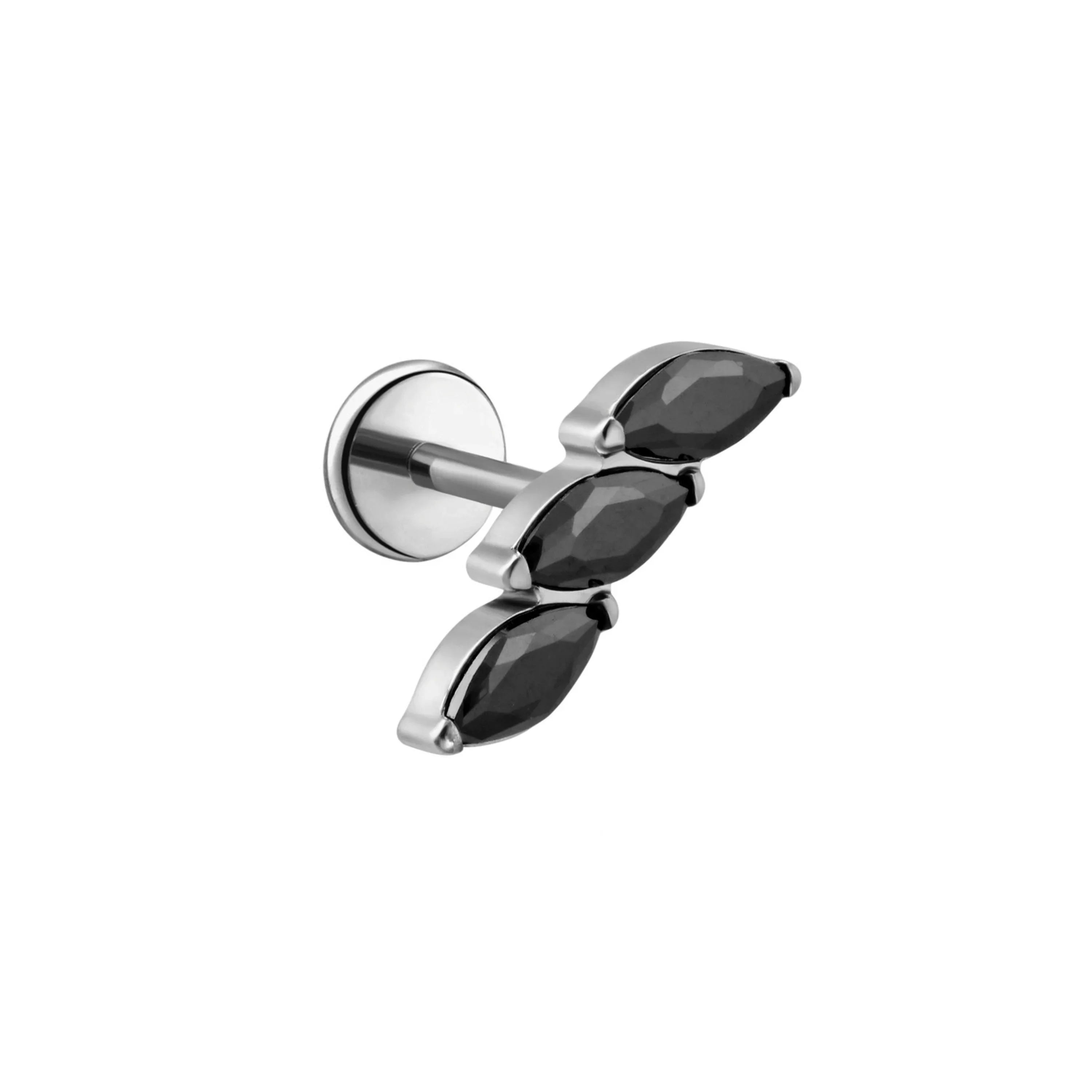 Requiem Climber Flat Back Stud - Onyx