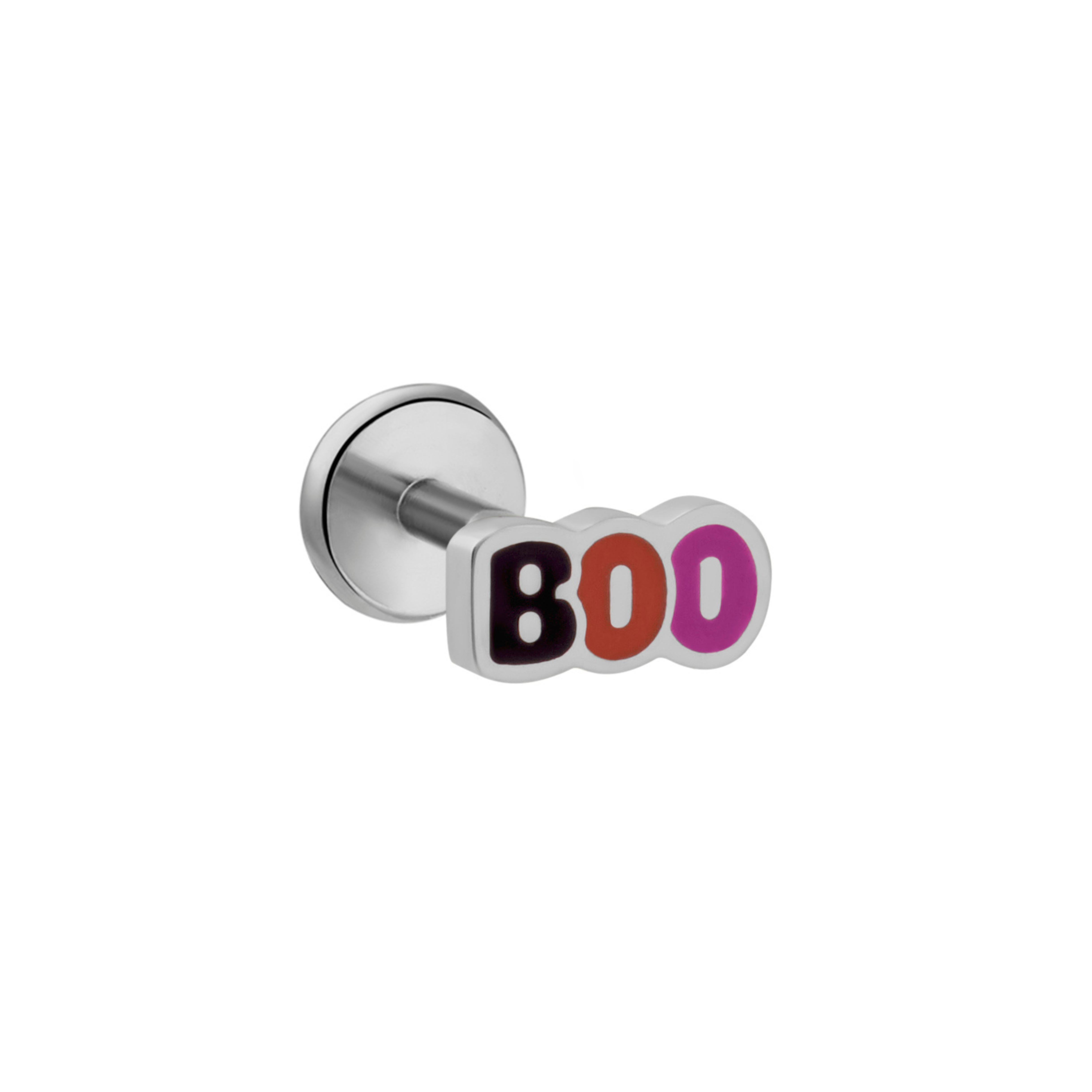 Boo Halloween Enamel Flat Back Stud