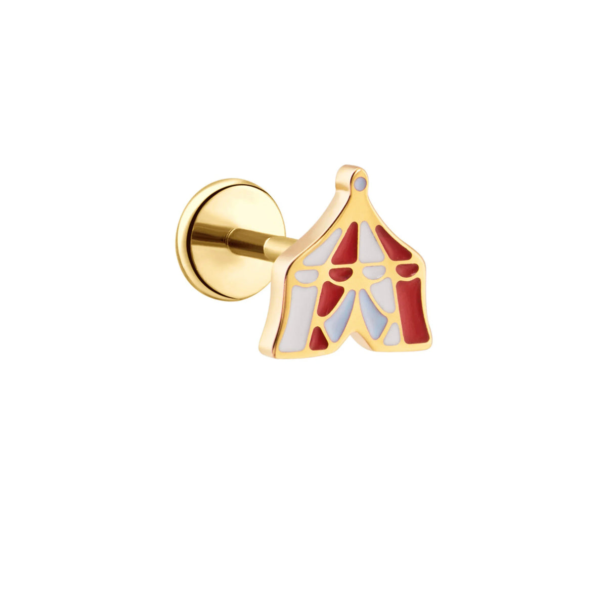 Circus Tent Enamel Flat Back Stud