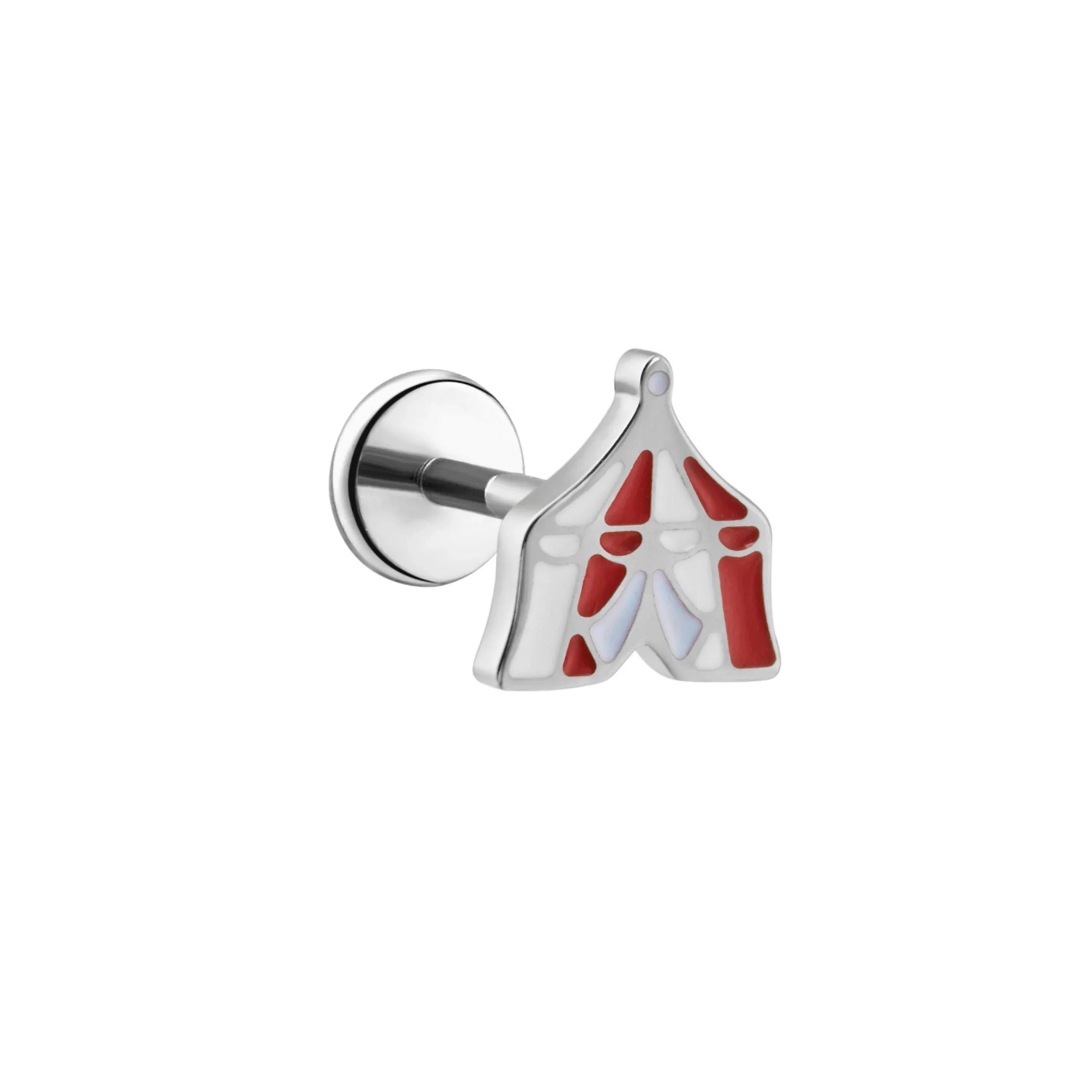 Circus Tent Enamel Flat Back Stud