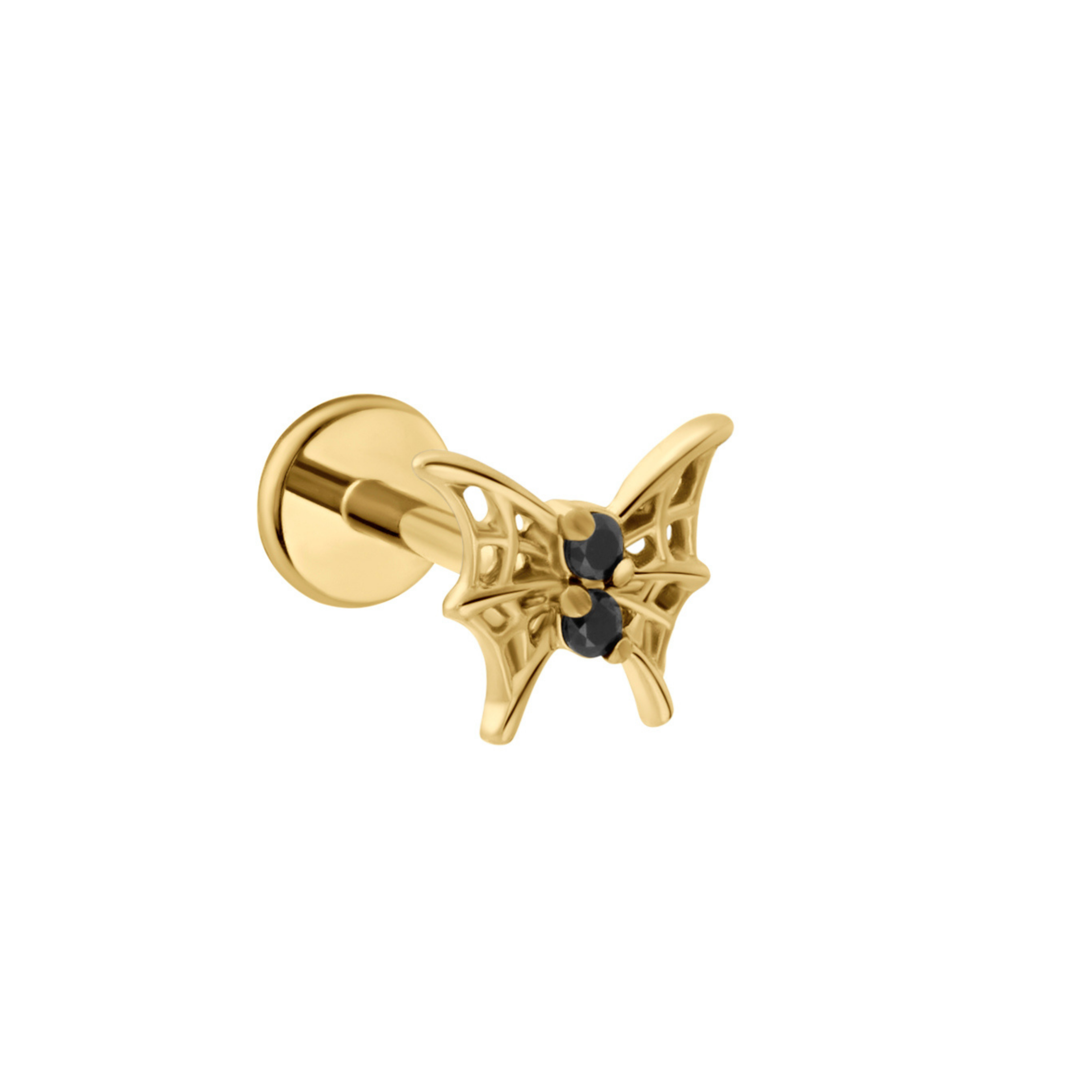 Cobweb Butterfly Flat Back Stud