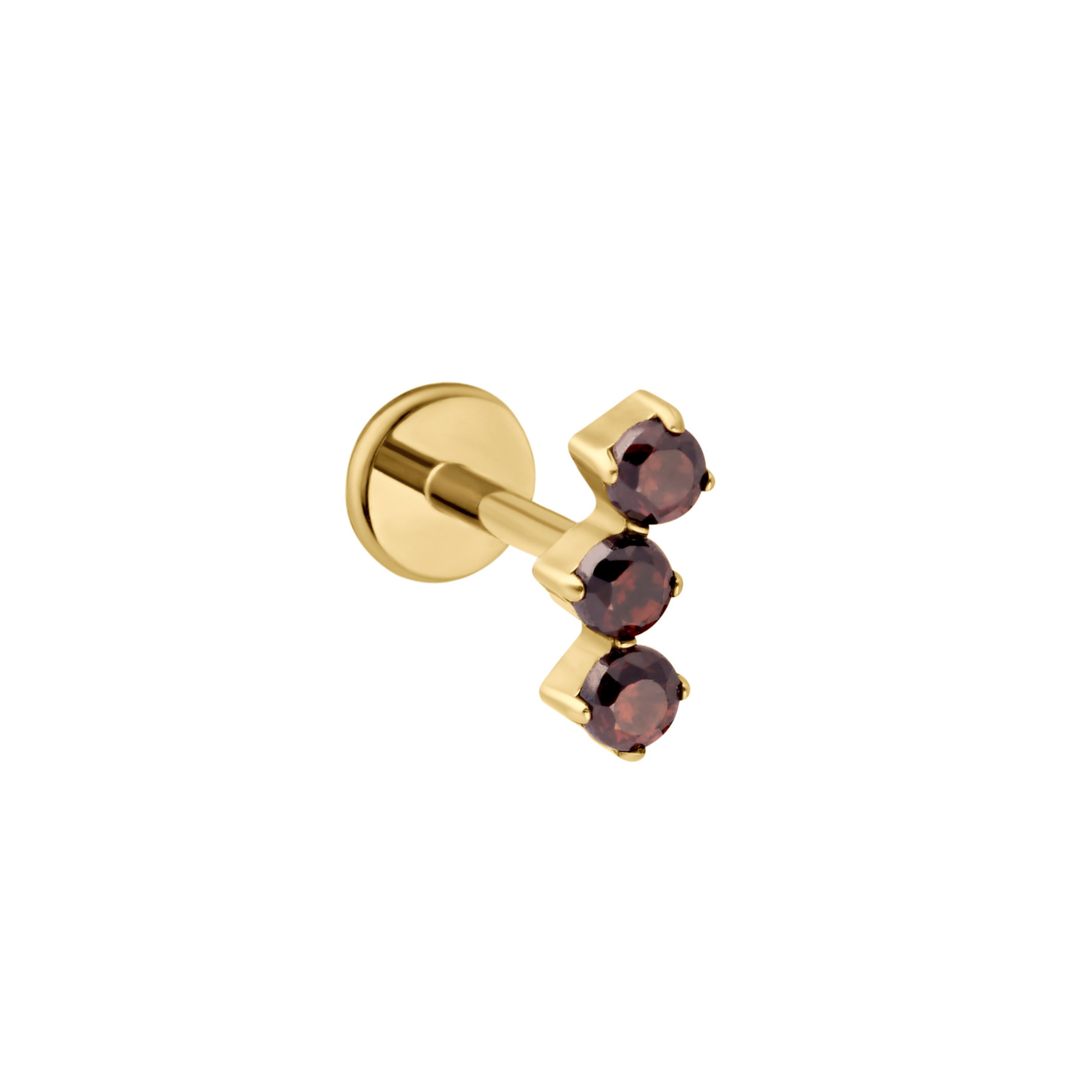 Coffee Trio Flat Back Stud