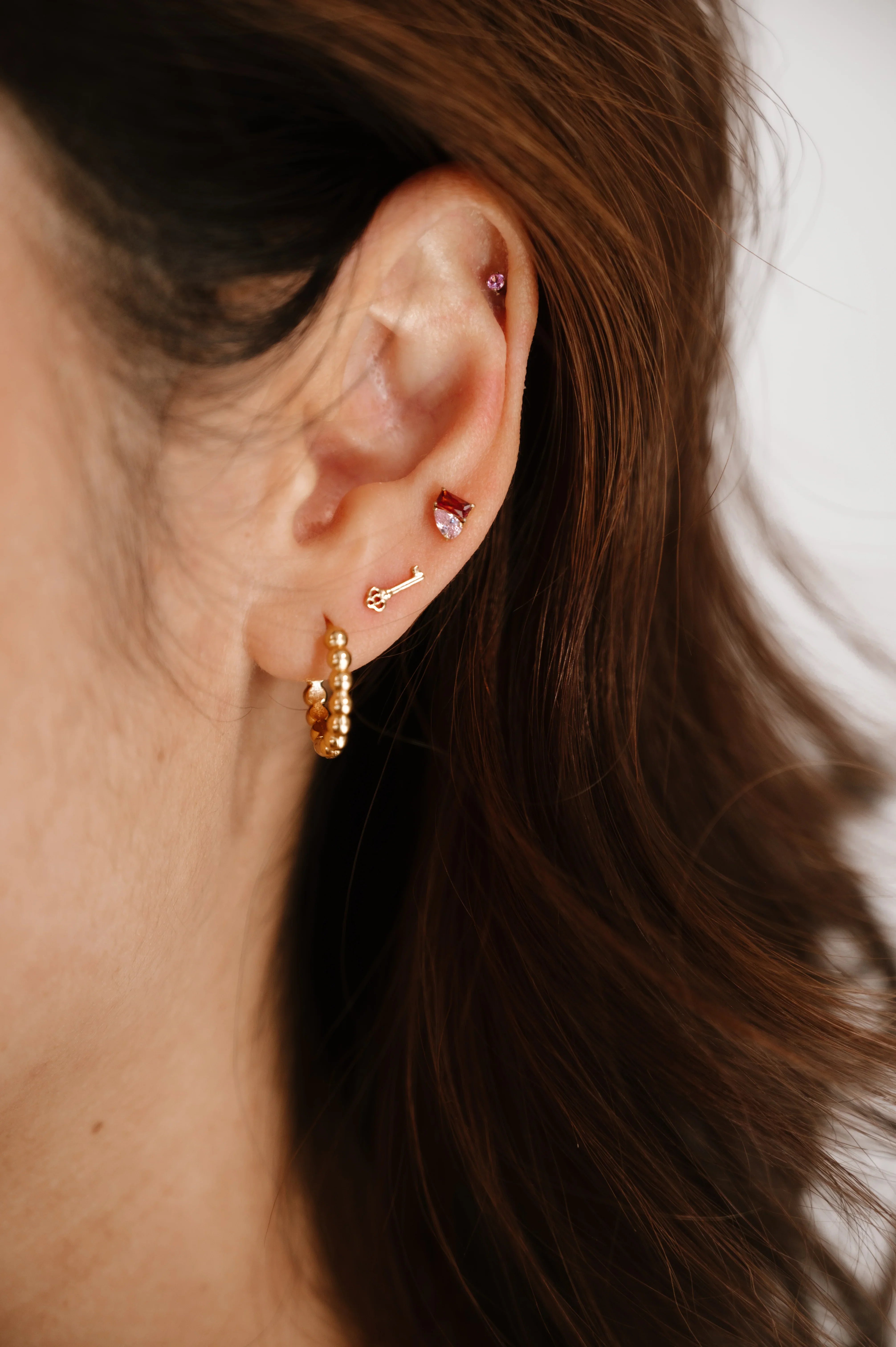 Key To My Heart Flat Back Stud