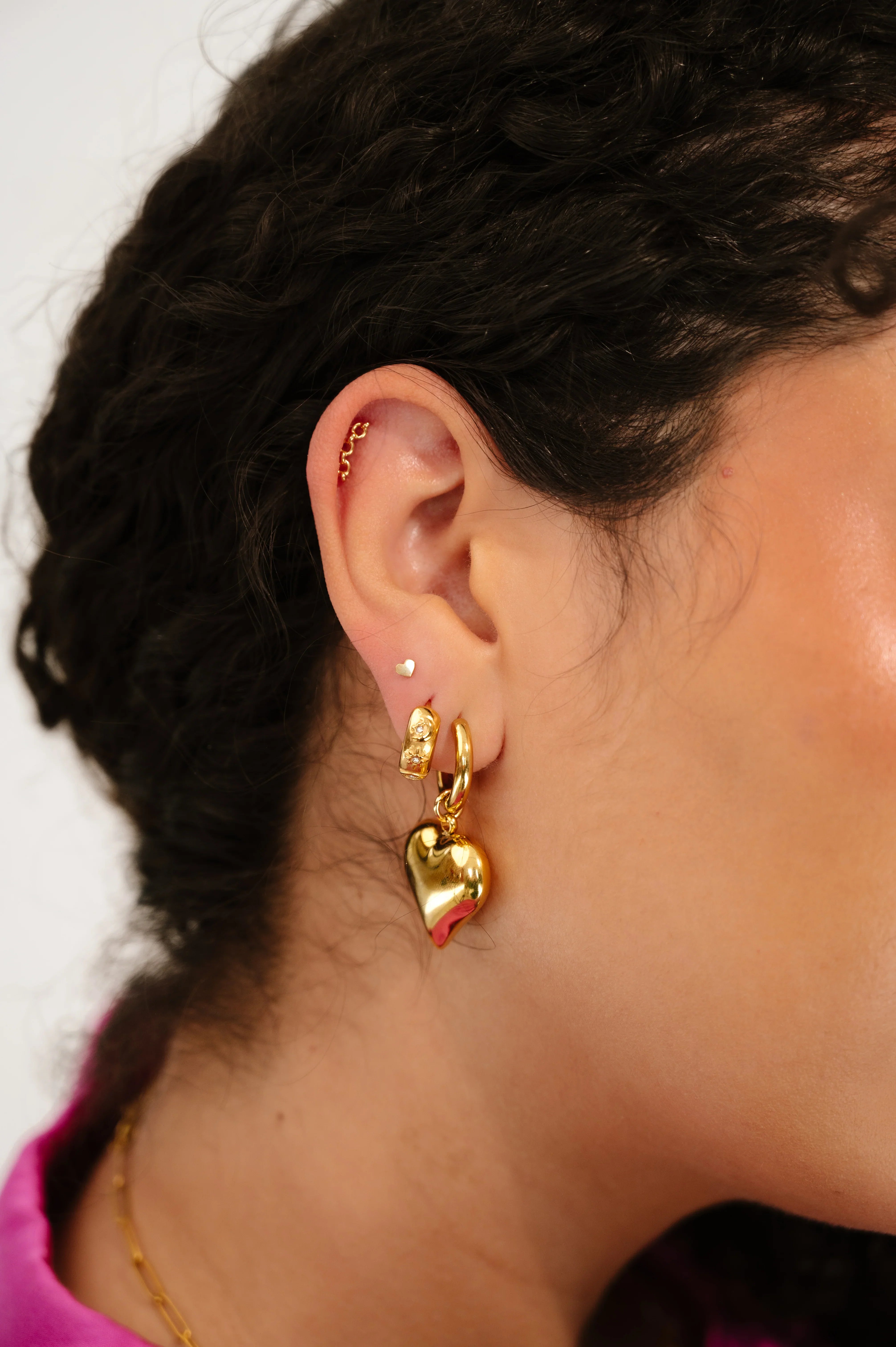 Heart Flat Back Stud