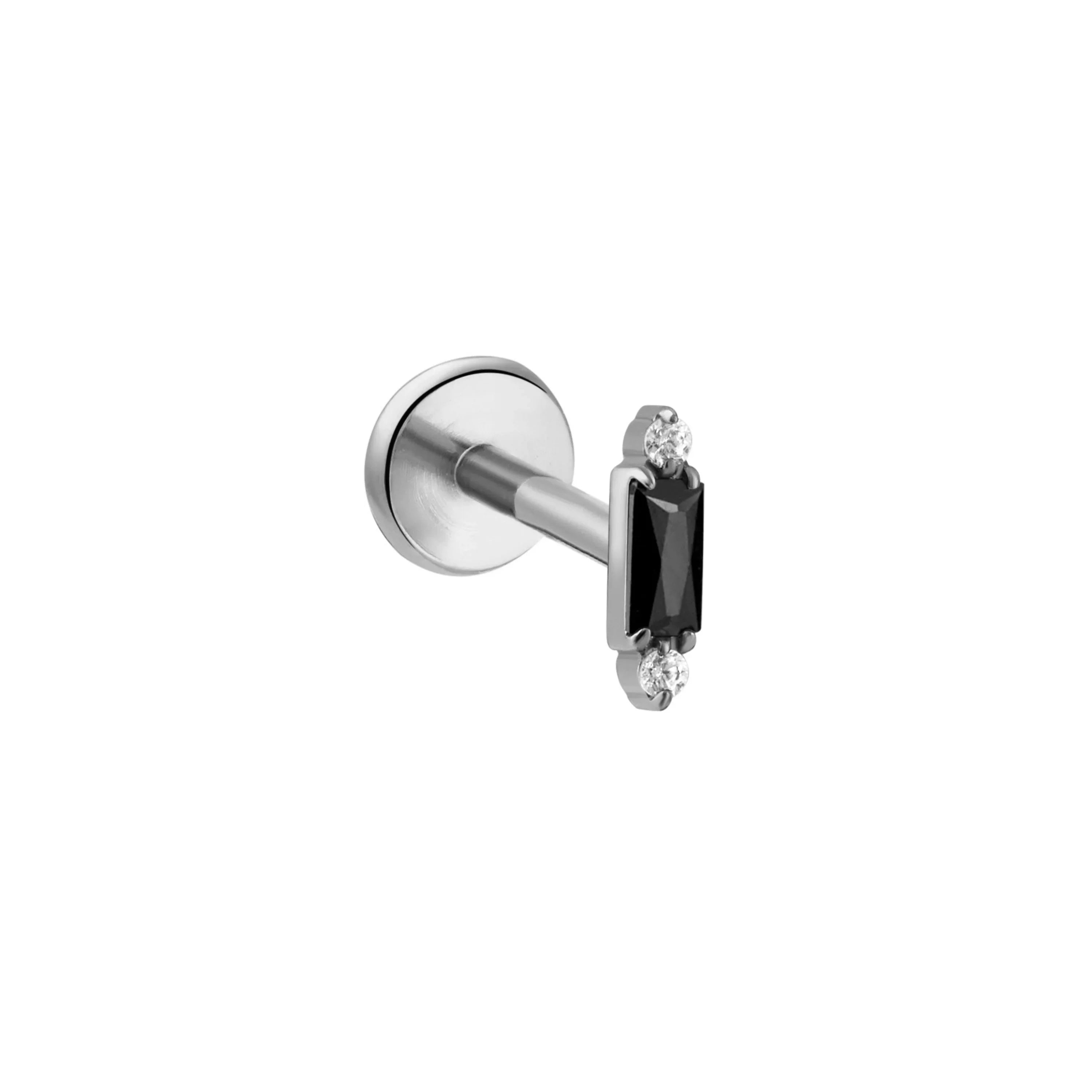 Distant Lover Flat Back Stud - Onyx