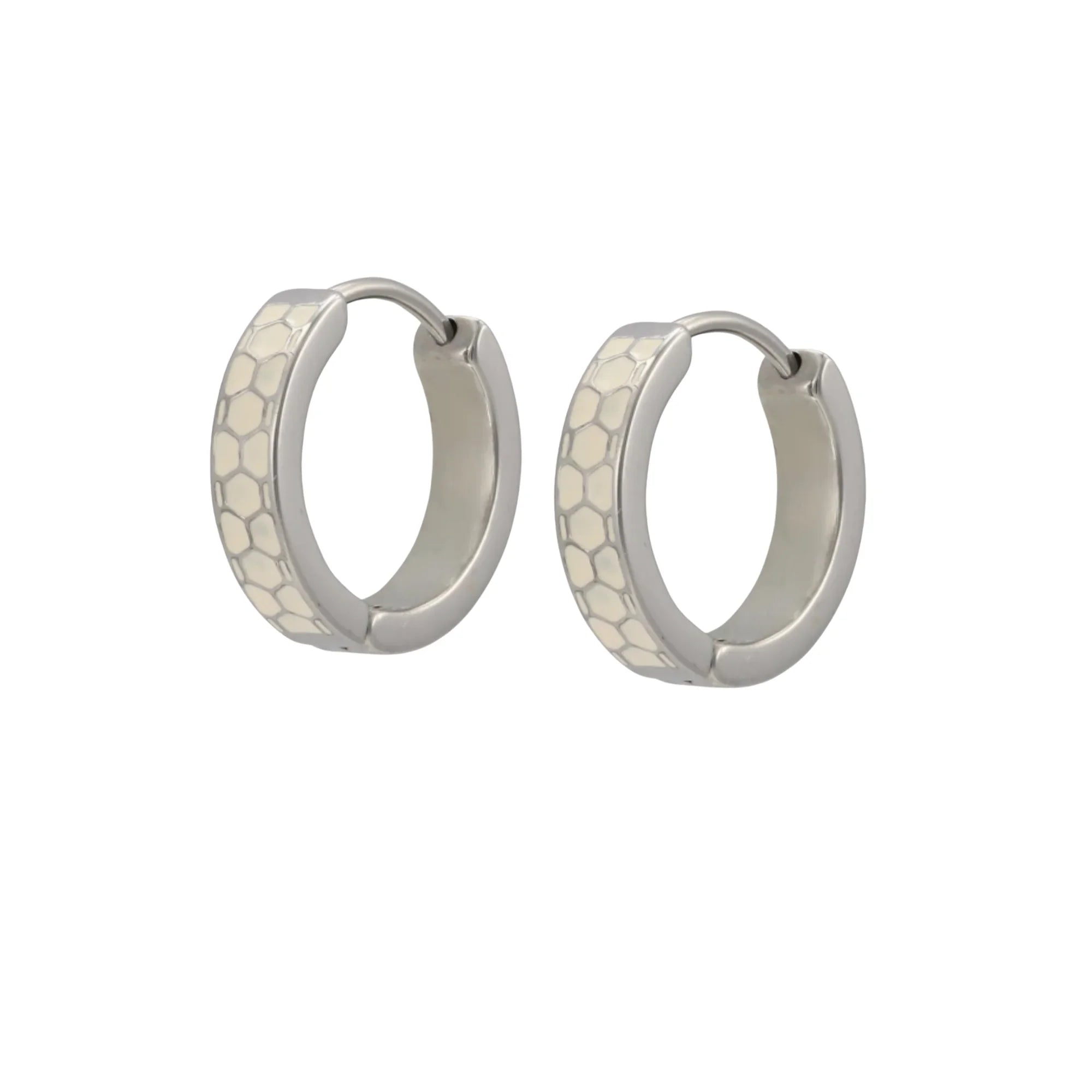 Enamel Honeycomb Titanium Hoops