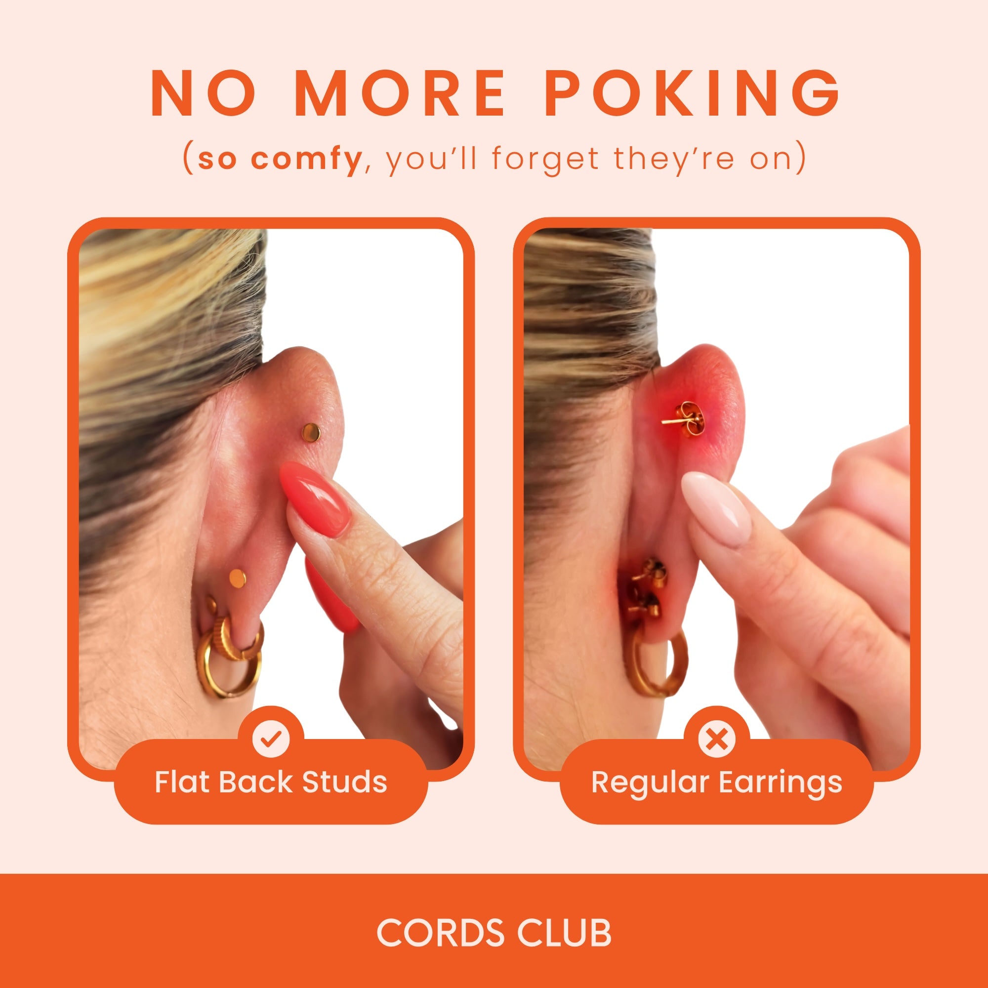 Cobweb Flat Back Stud