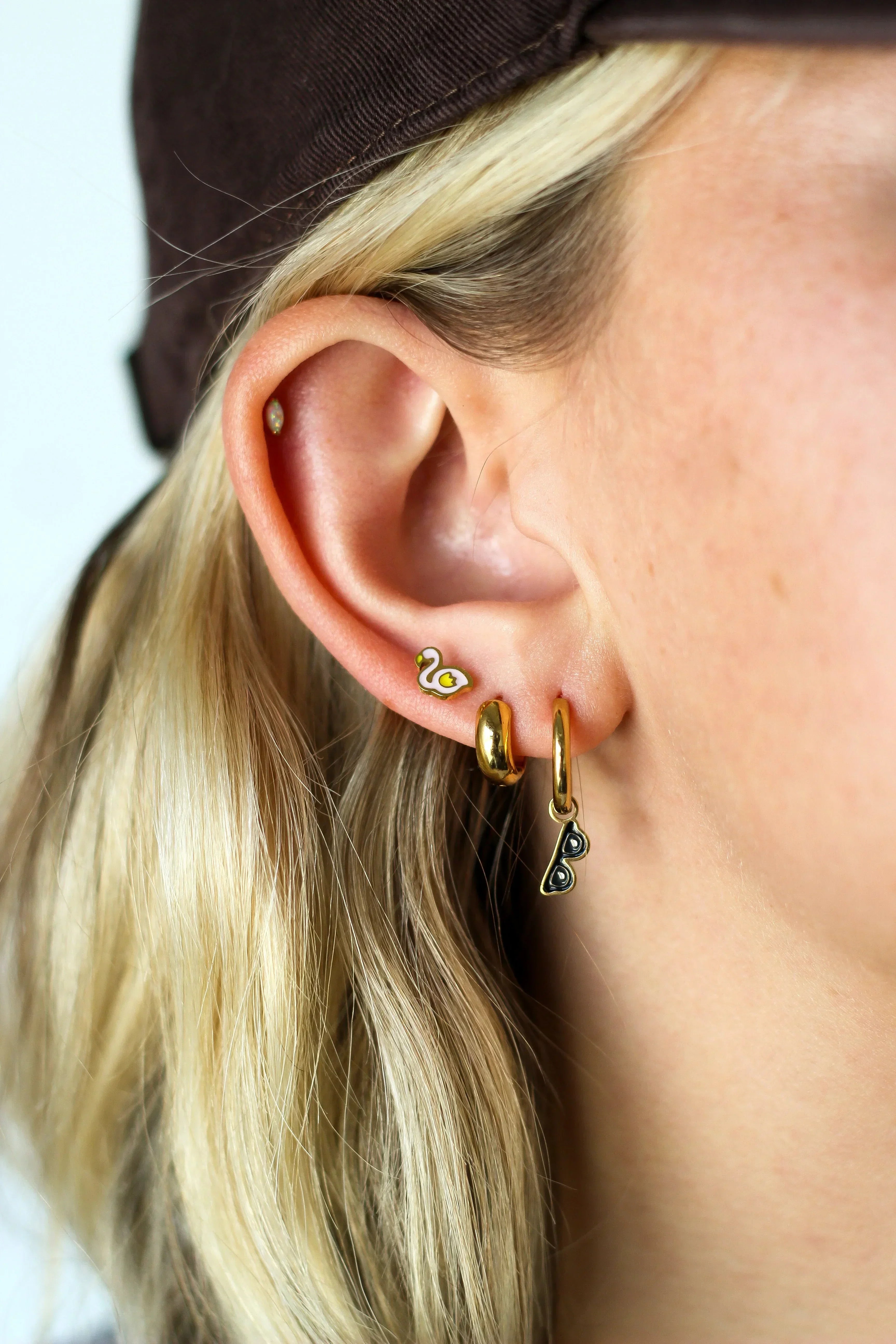 Opal Marquise Flat Back Stud