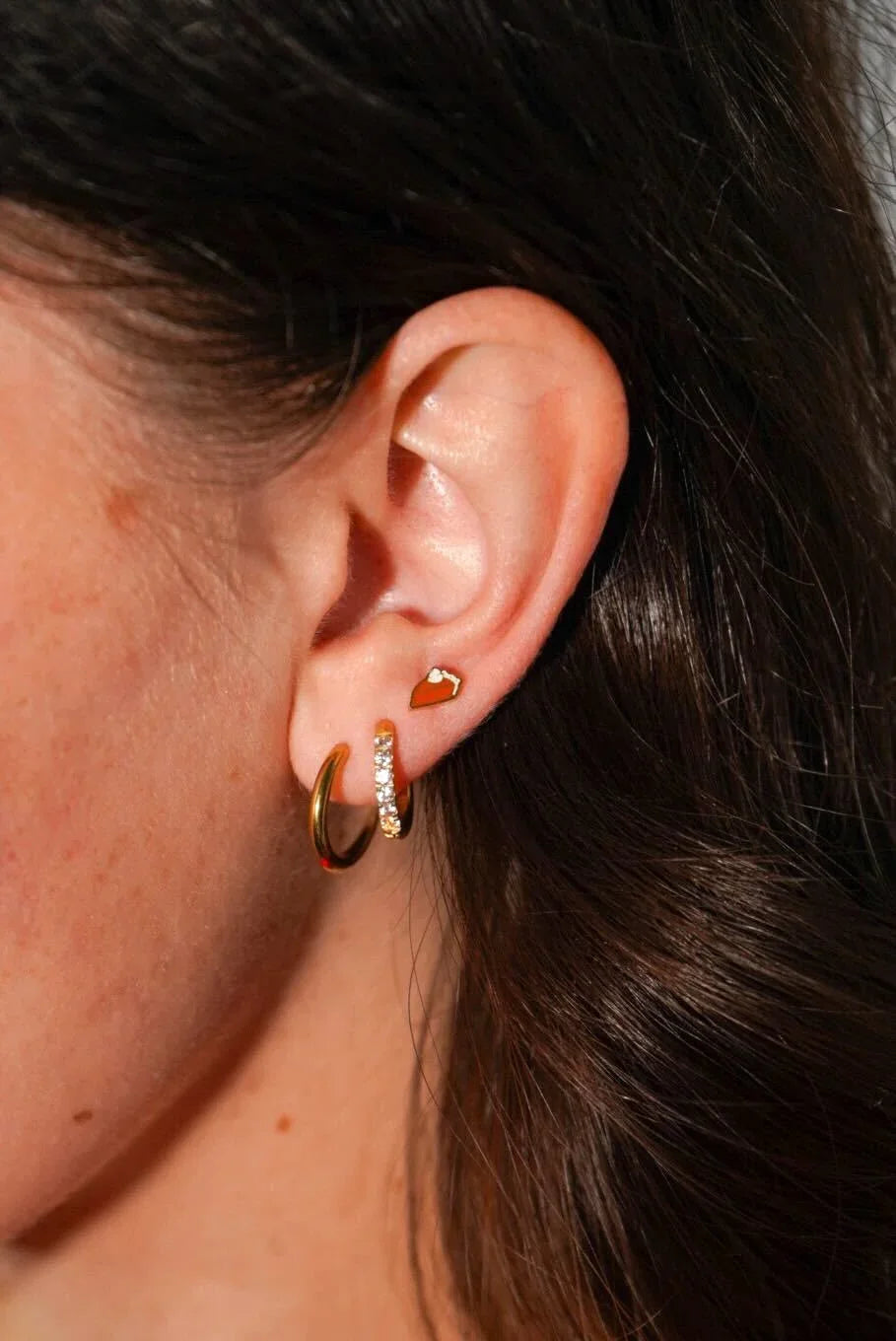 Pumpkin Pie Enamel Flat Back Stud