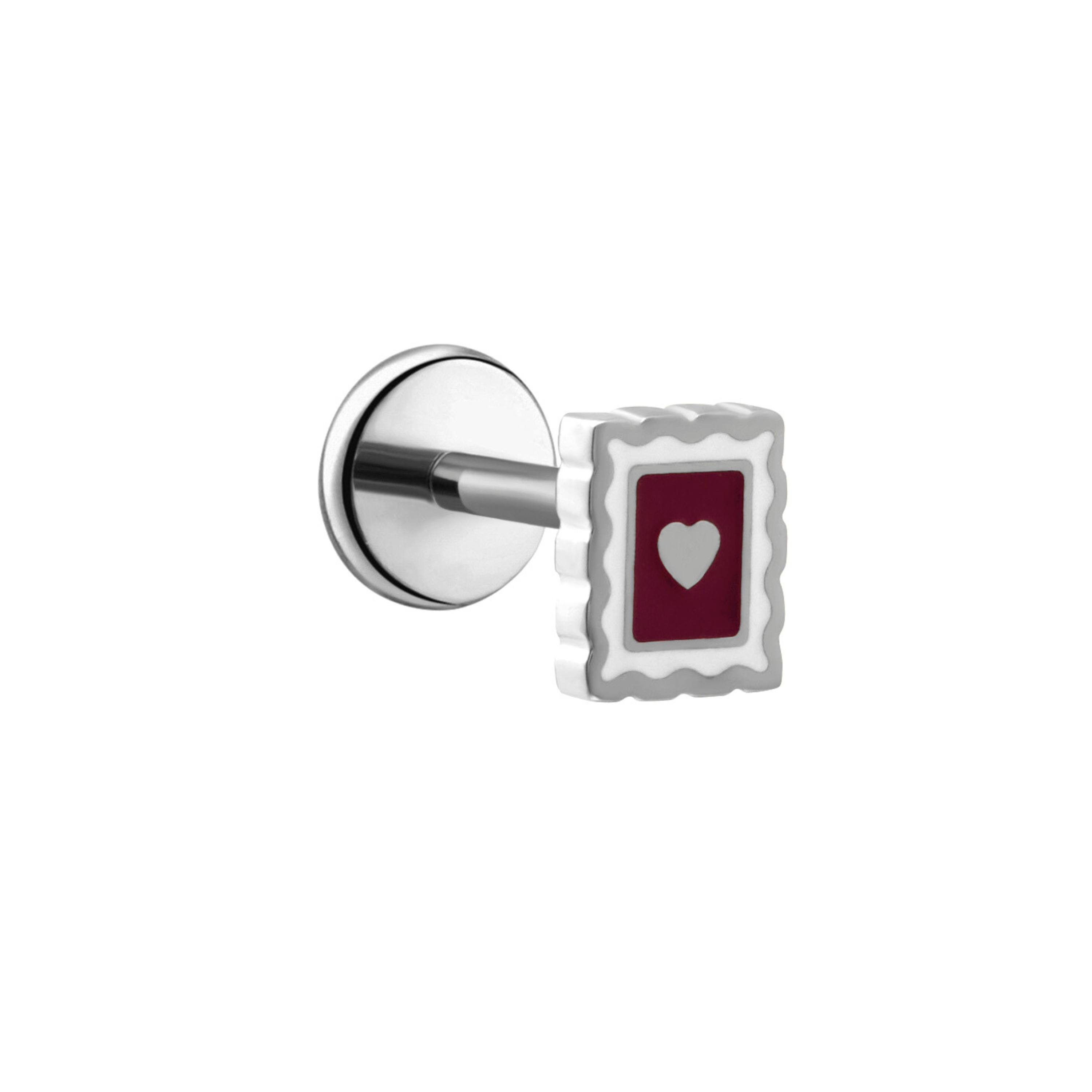 Yours Truly Enamel Flat Back Stud