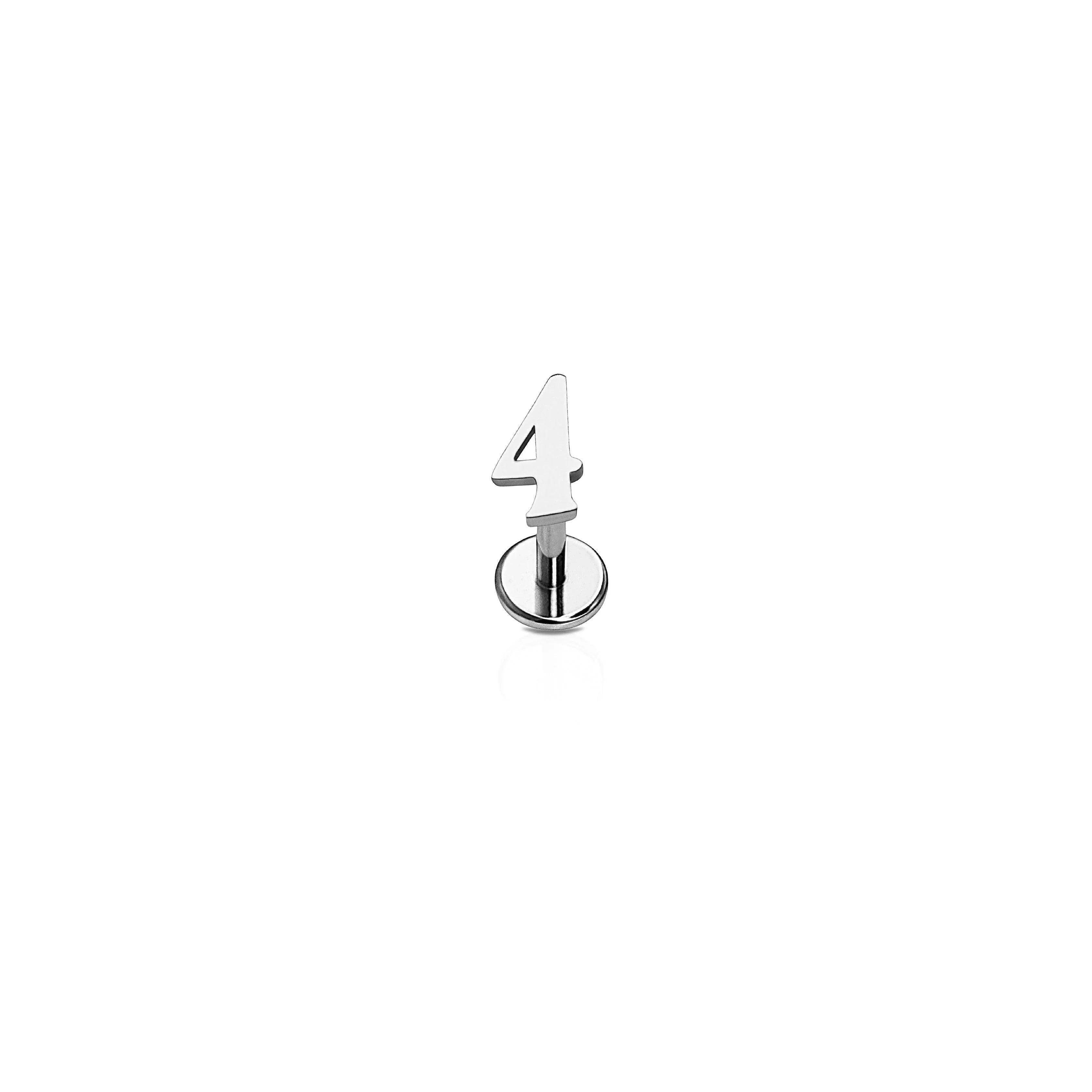 Number Flat Back Stud