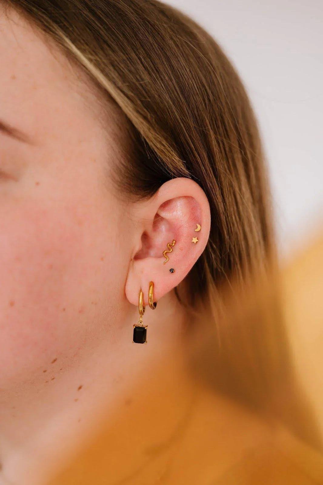 Micro Black Gem Flat Back Stud
