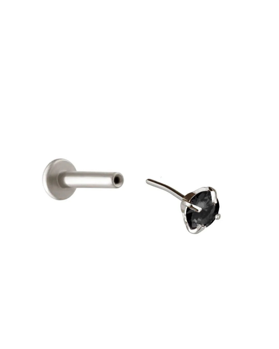 Micro Black Gem Flat Back Stud