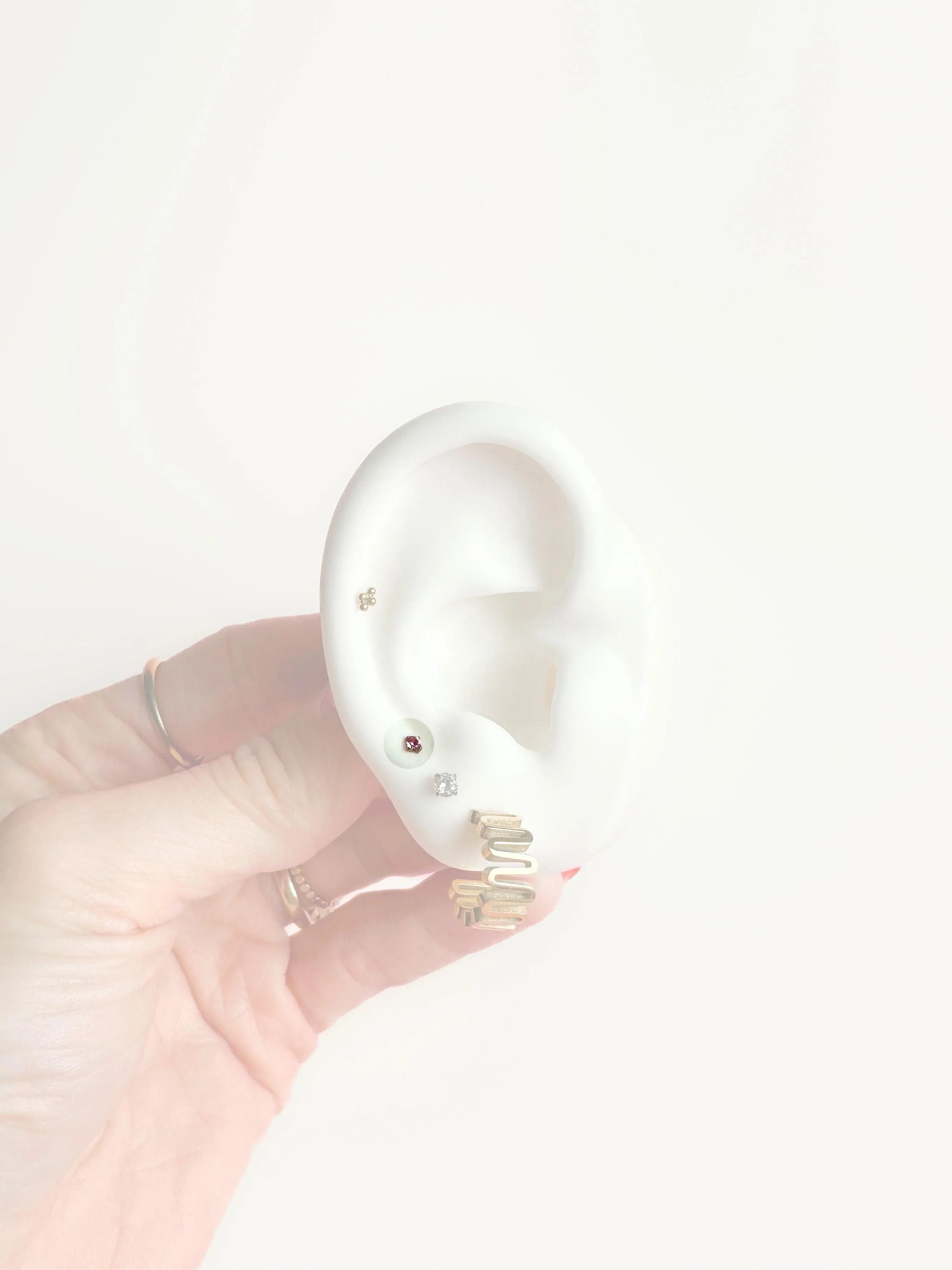 Micro Pink Gem Flat Back Stud