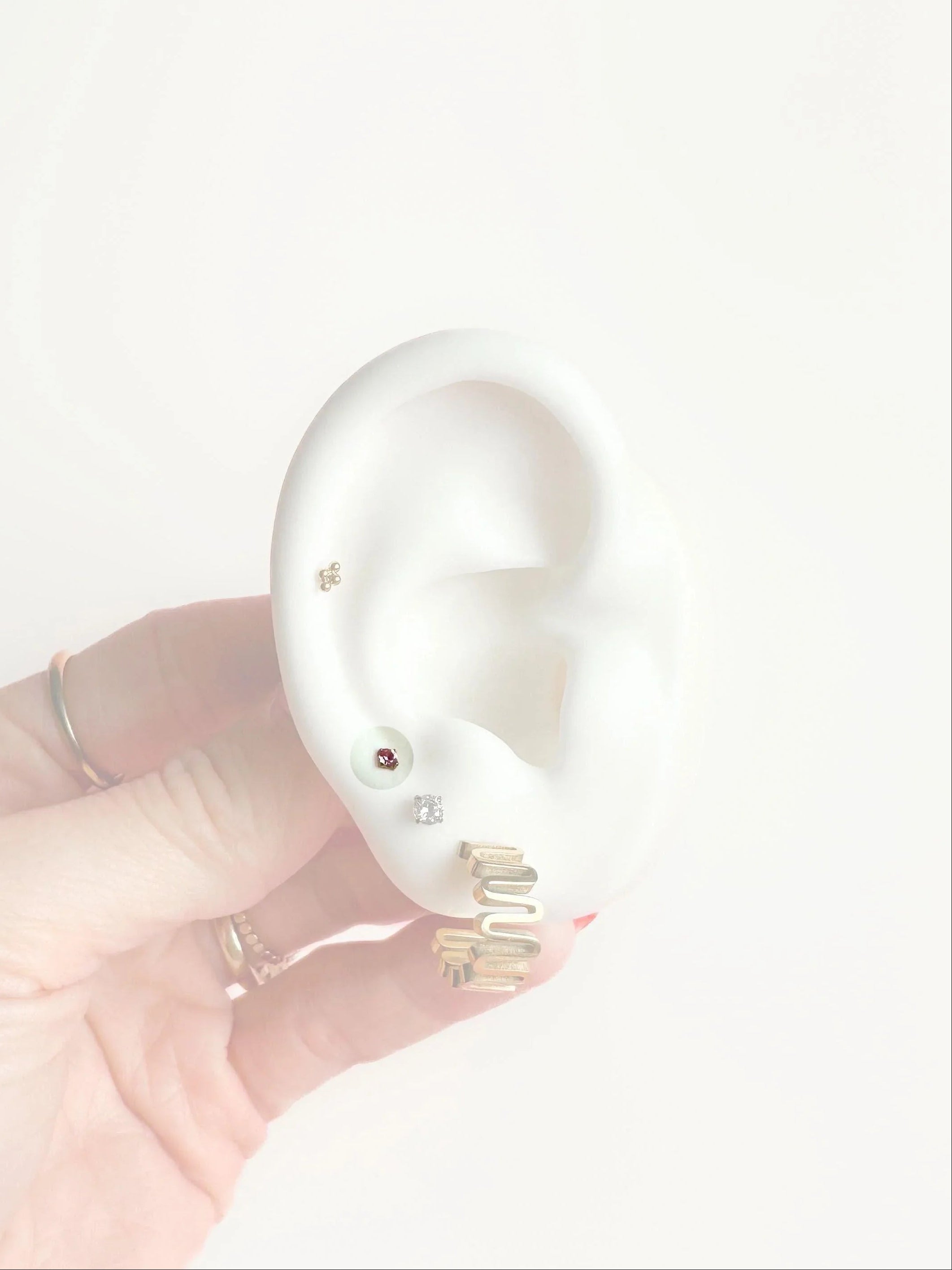 Micro Pink Gem Flat Back Stud