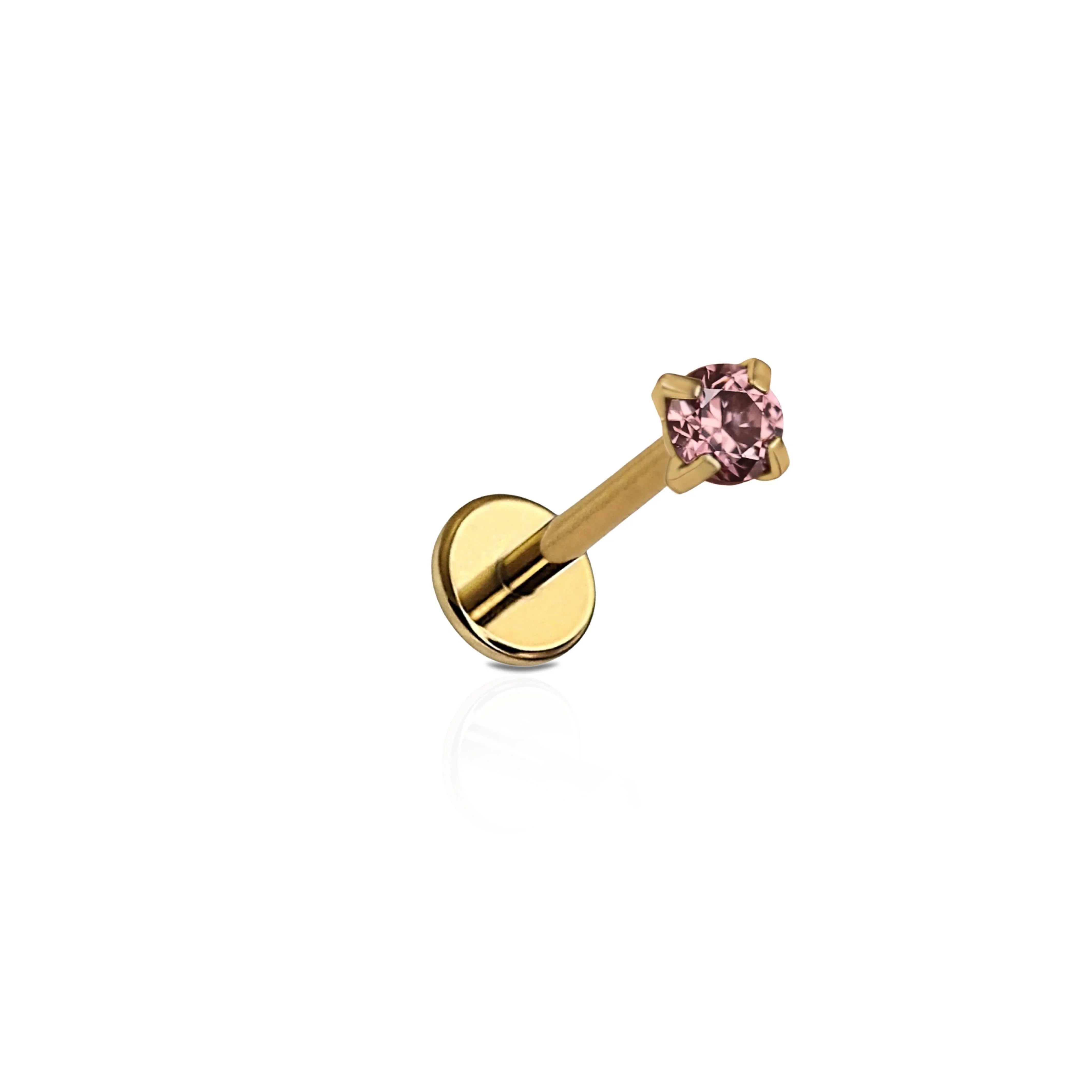 Micro Birthstone Flat Back Stud