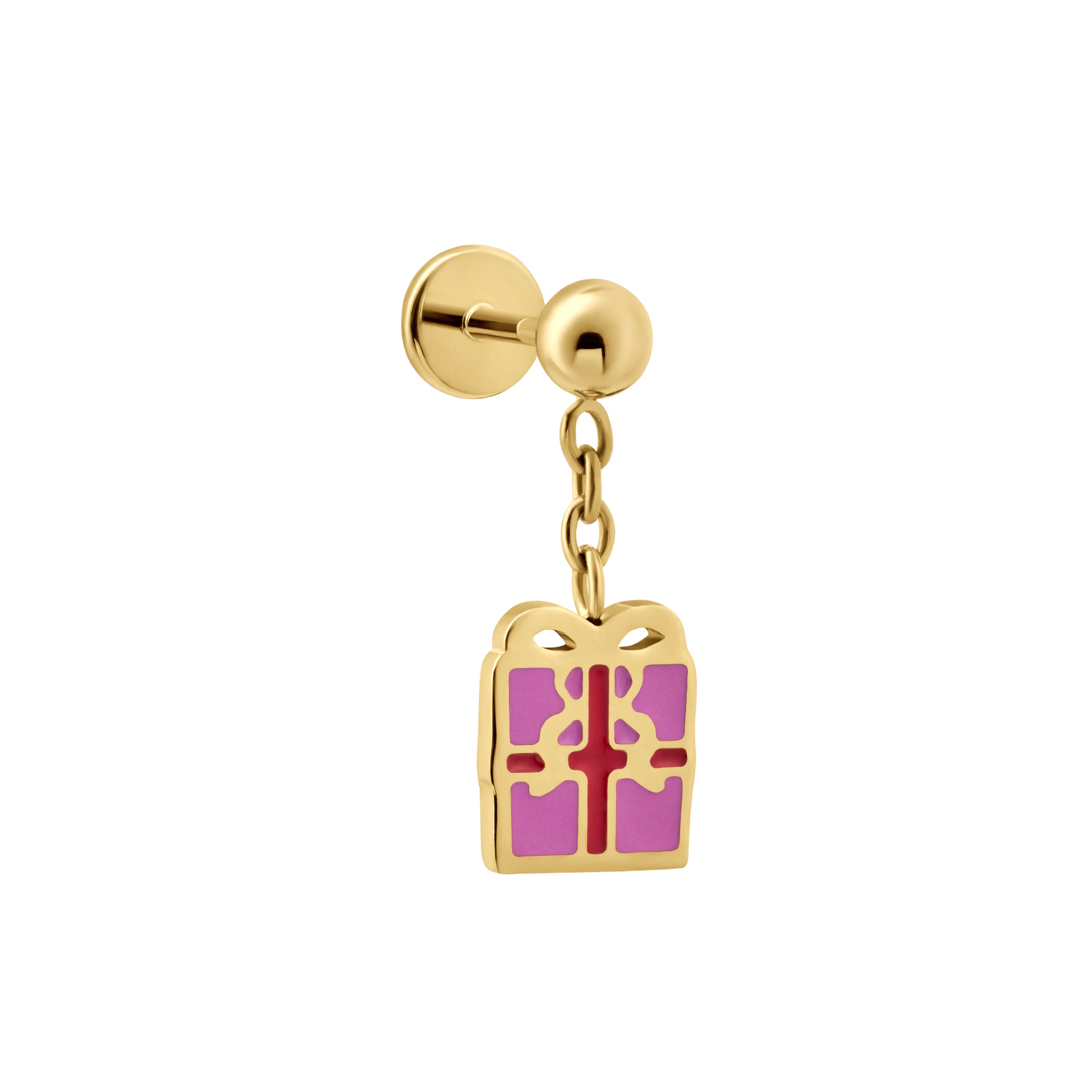Gift Drop Enamel Flat Back Stud