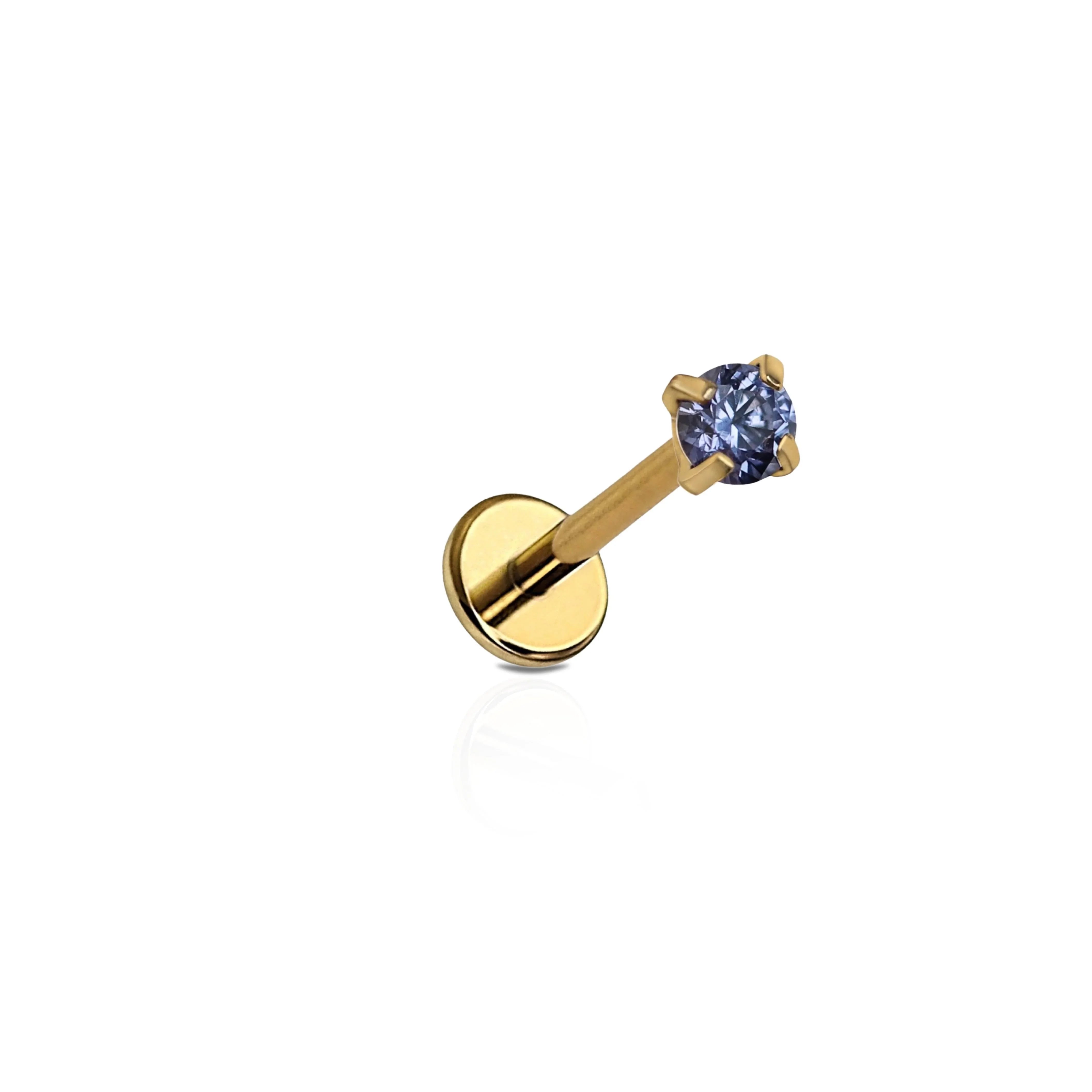 Micro Birthstone Flat Back Stud