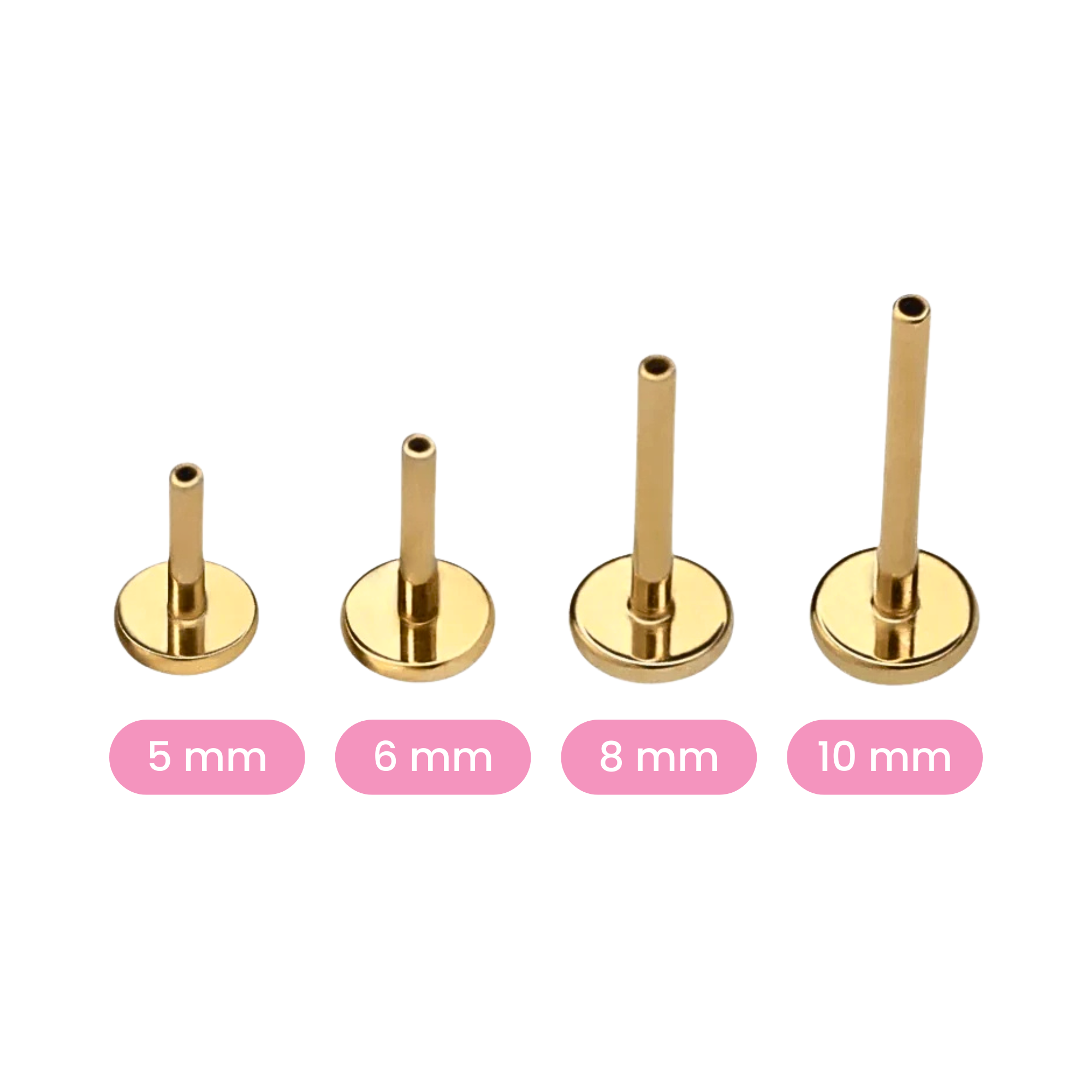 18 Gauge Flat Back Earring Post (Choose a Length)