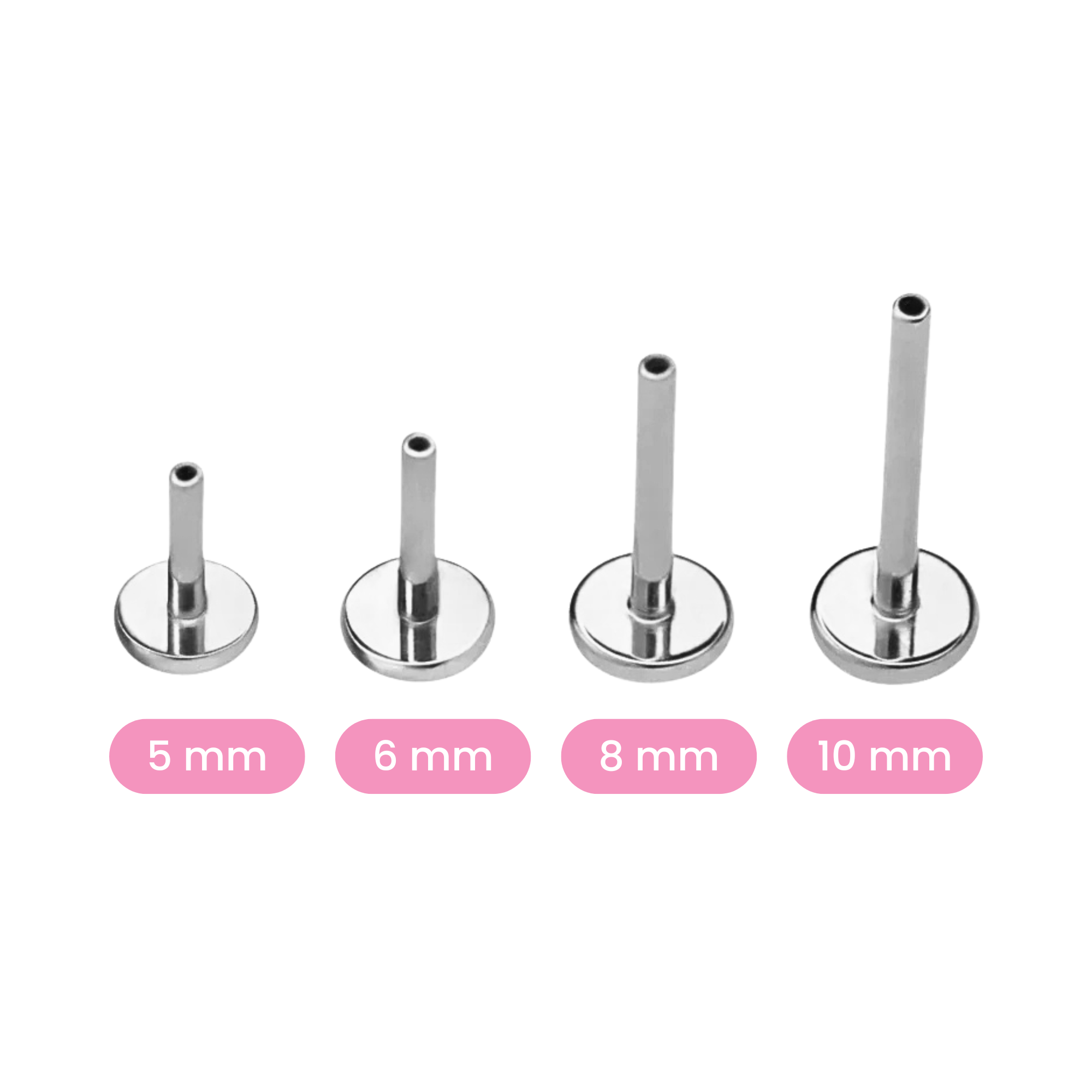 18 Gauge Flat Back Earring Post (Choose a Length)