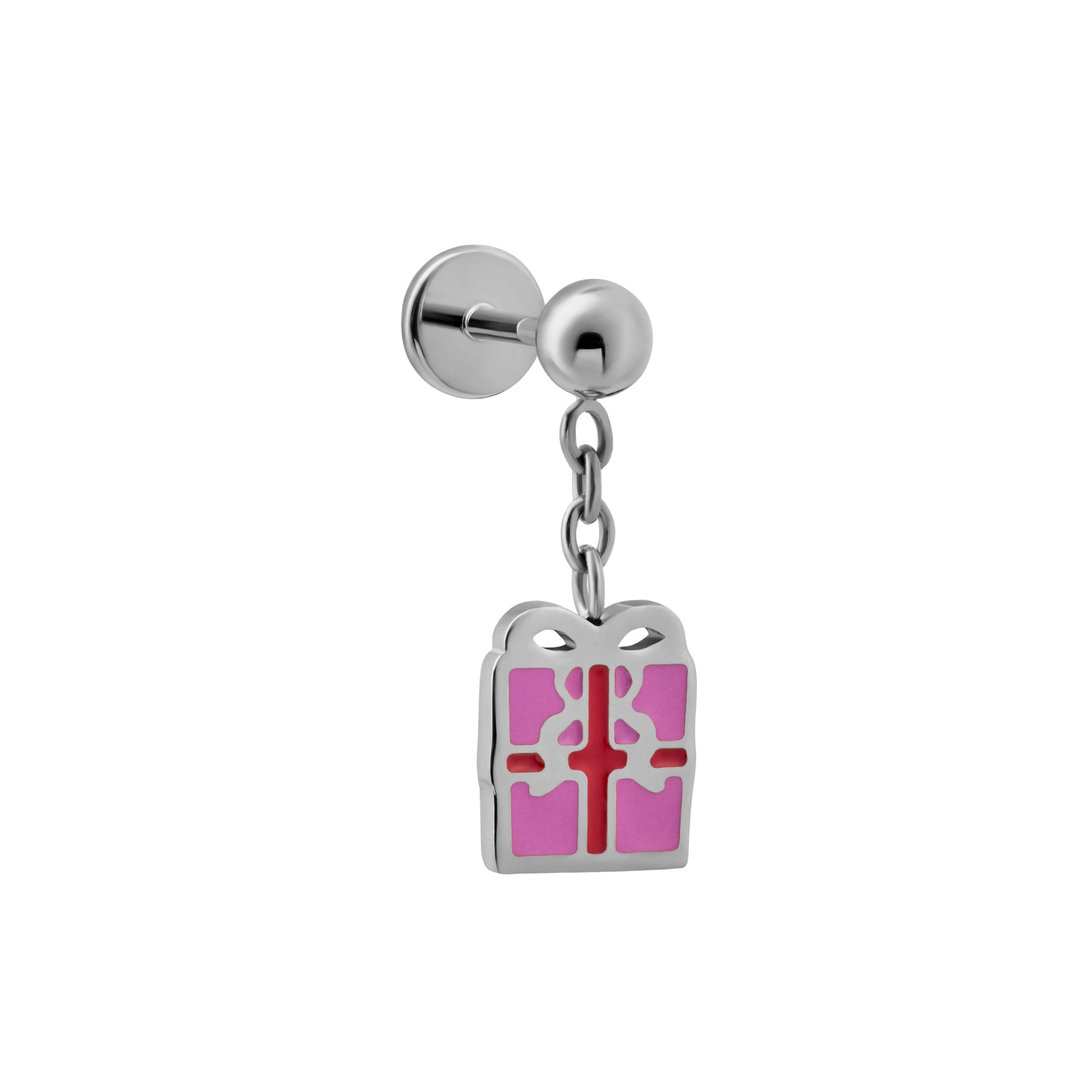Gift Drop Enamel Flat Back Stud