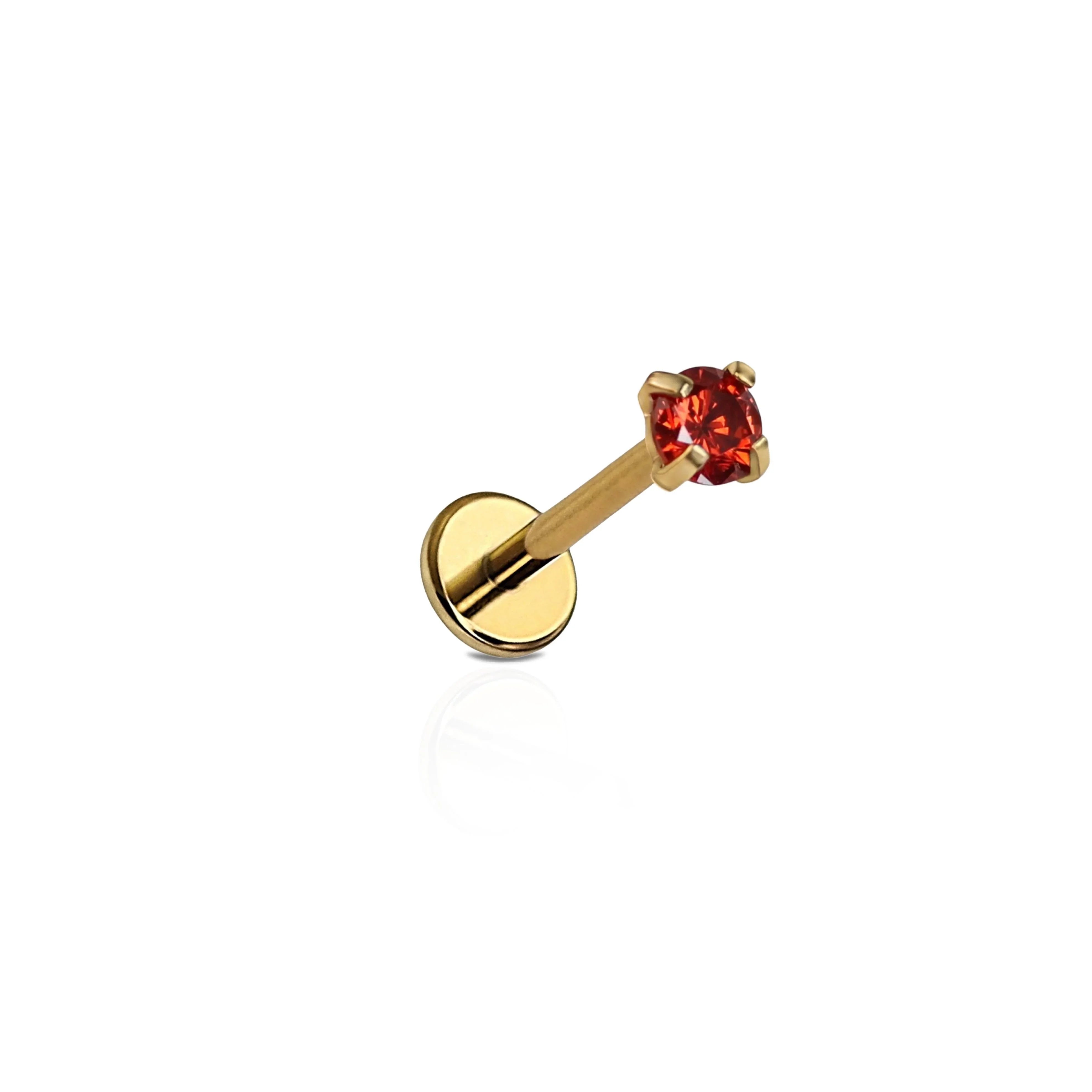 Micro Birthstone Flat Back Stud
