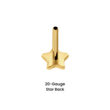 20 Gauge Special Shapes Flat Back Earring Back (Choose a Length)