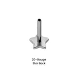 20 Gauge Special Shapes Flat Back Earring Back (Choose a Length)