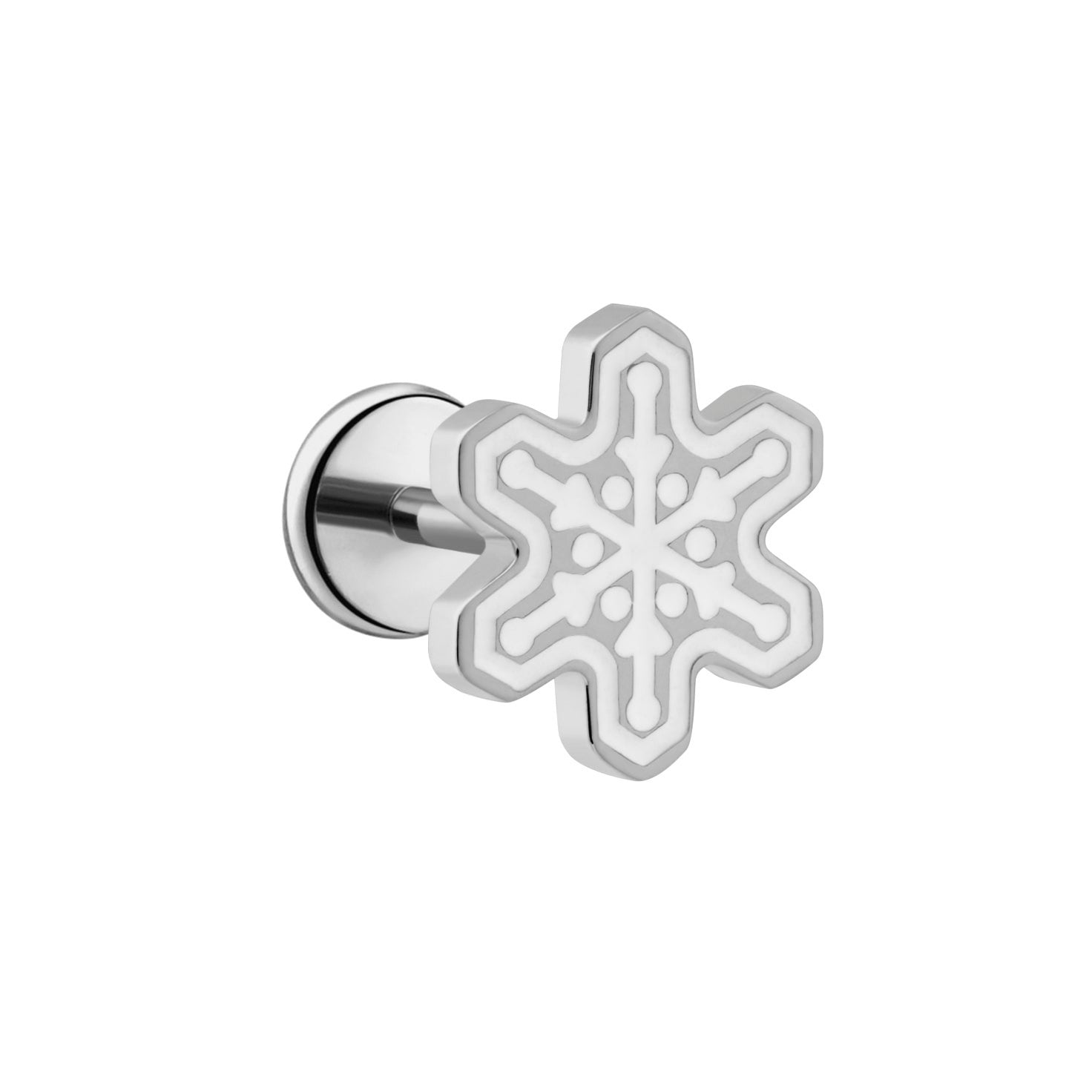 Snowflake Sugar Cookie Flat Back Stud
