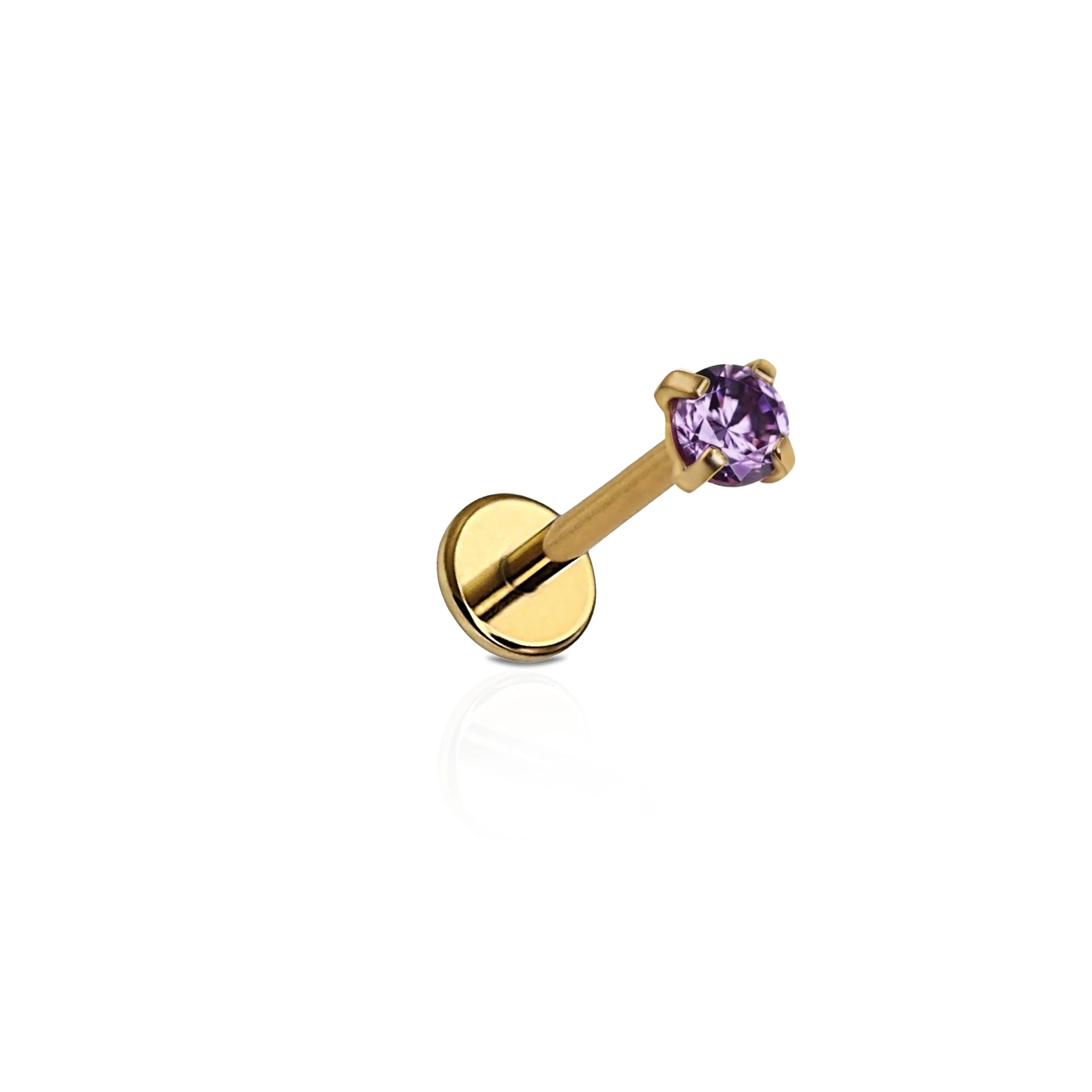 Micro Birthstone Flat Back Stud