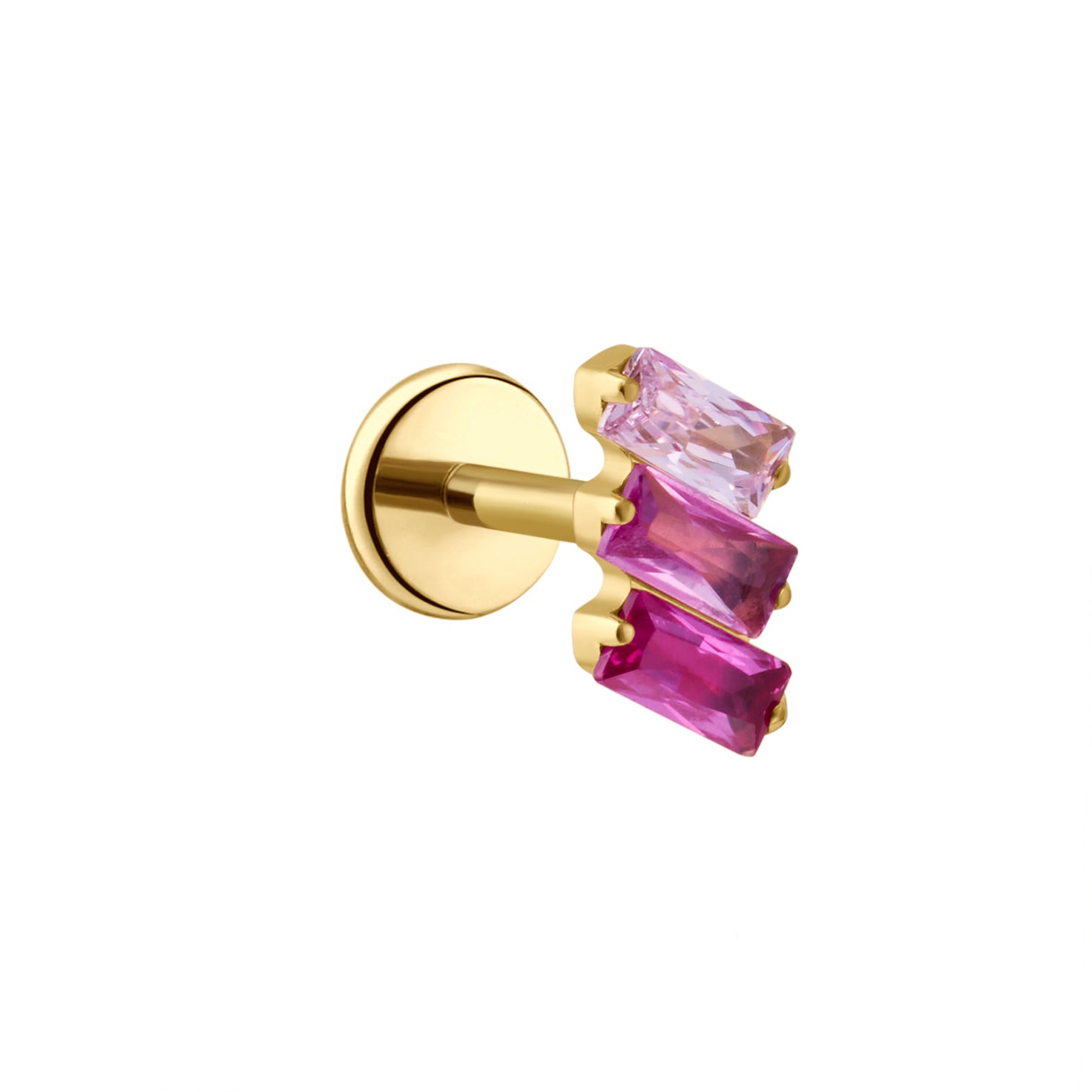 Drift Flat Back Stud - Pink