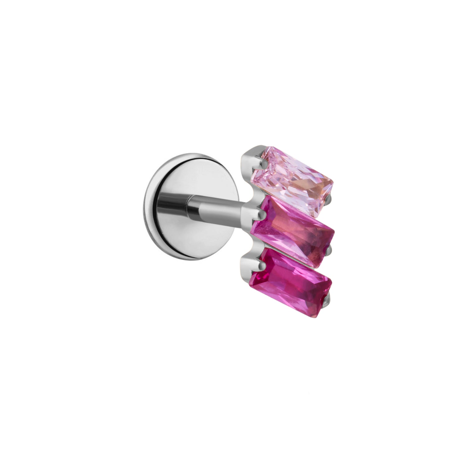 Drift Flat Back Stud - Pink
