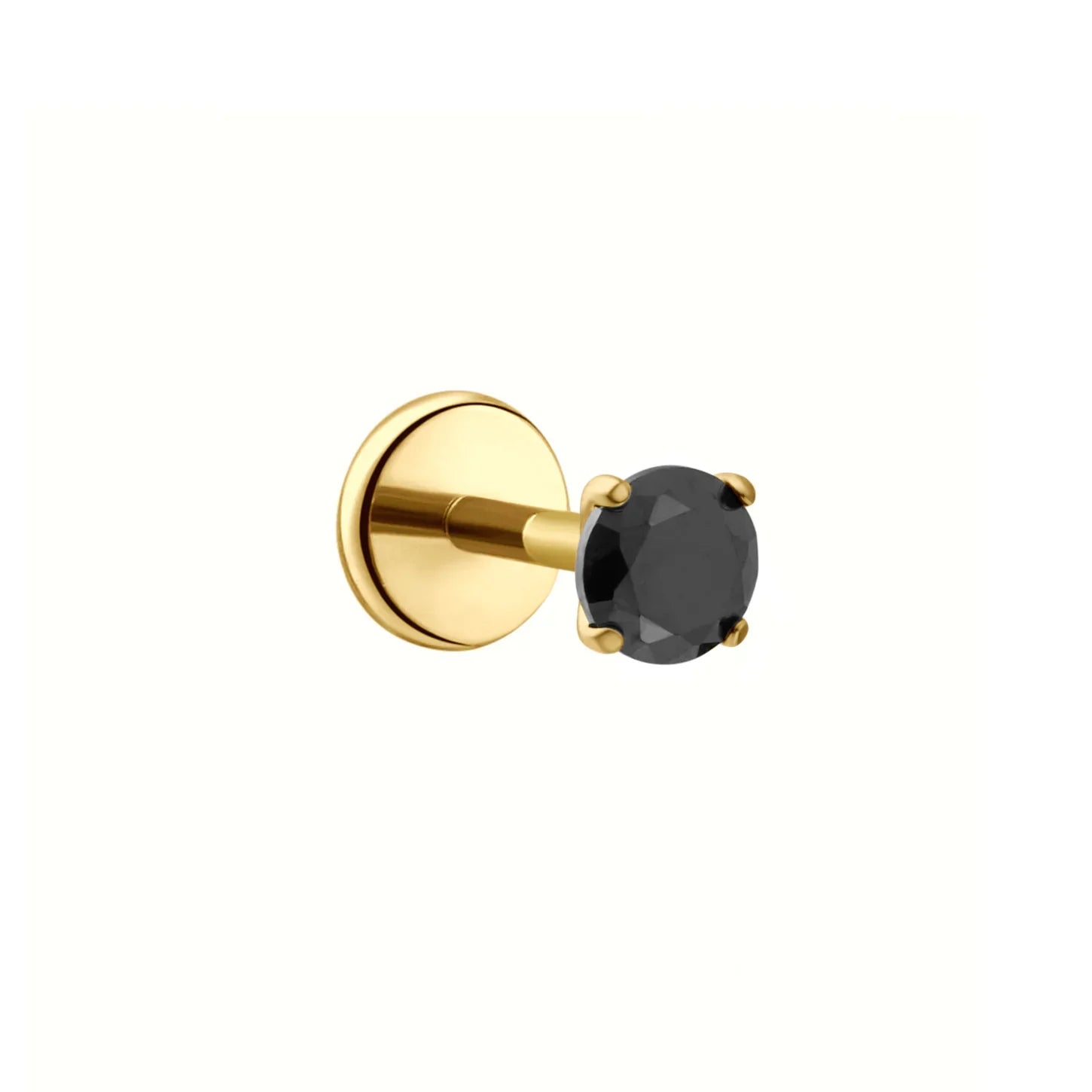 Black Gem Flat Back Stud