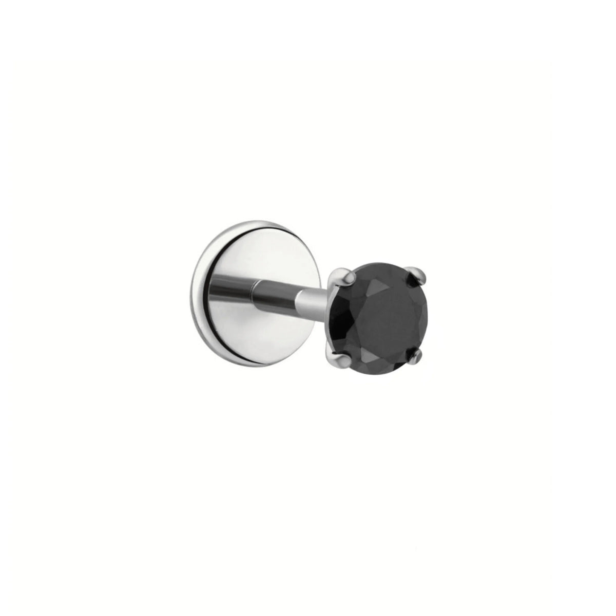 Black Gem Flat Back Stud