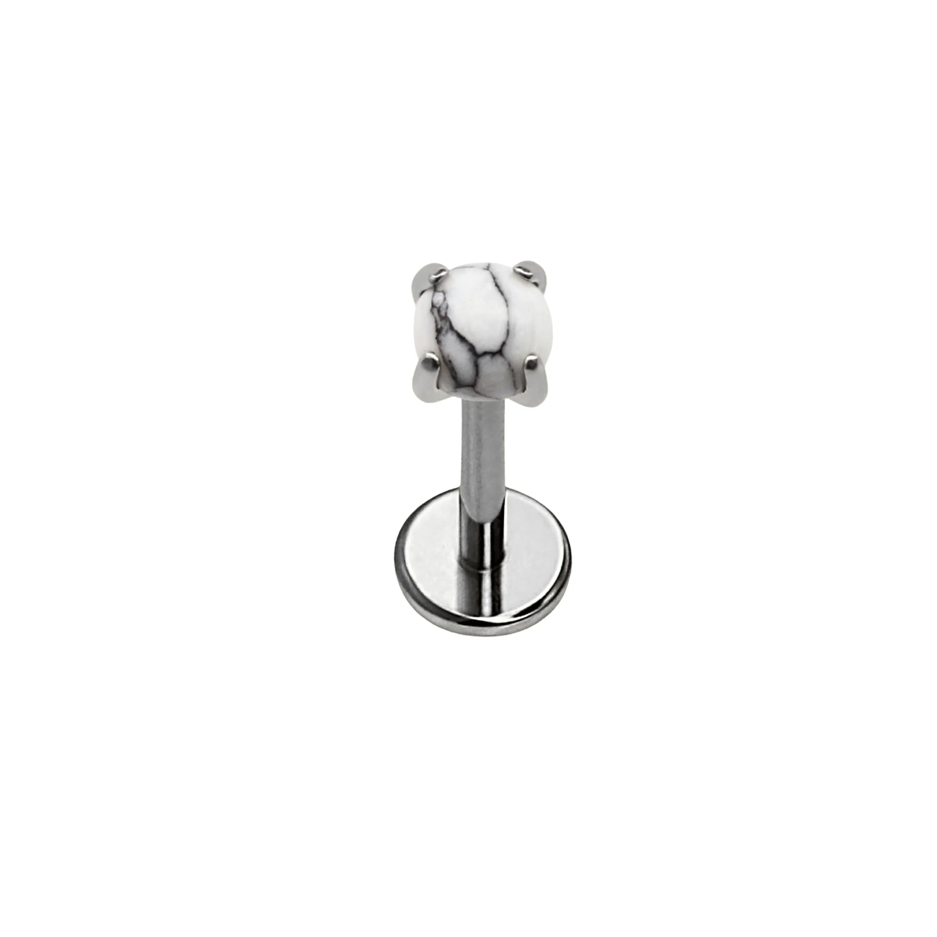 Howlite Flat Back Stud