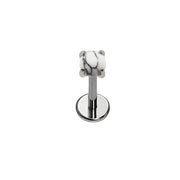 Howlite Flat Back Stud