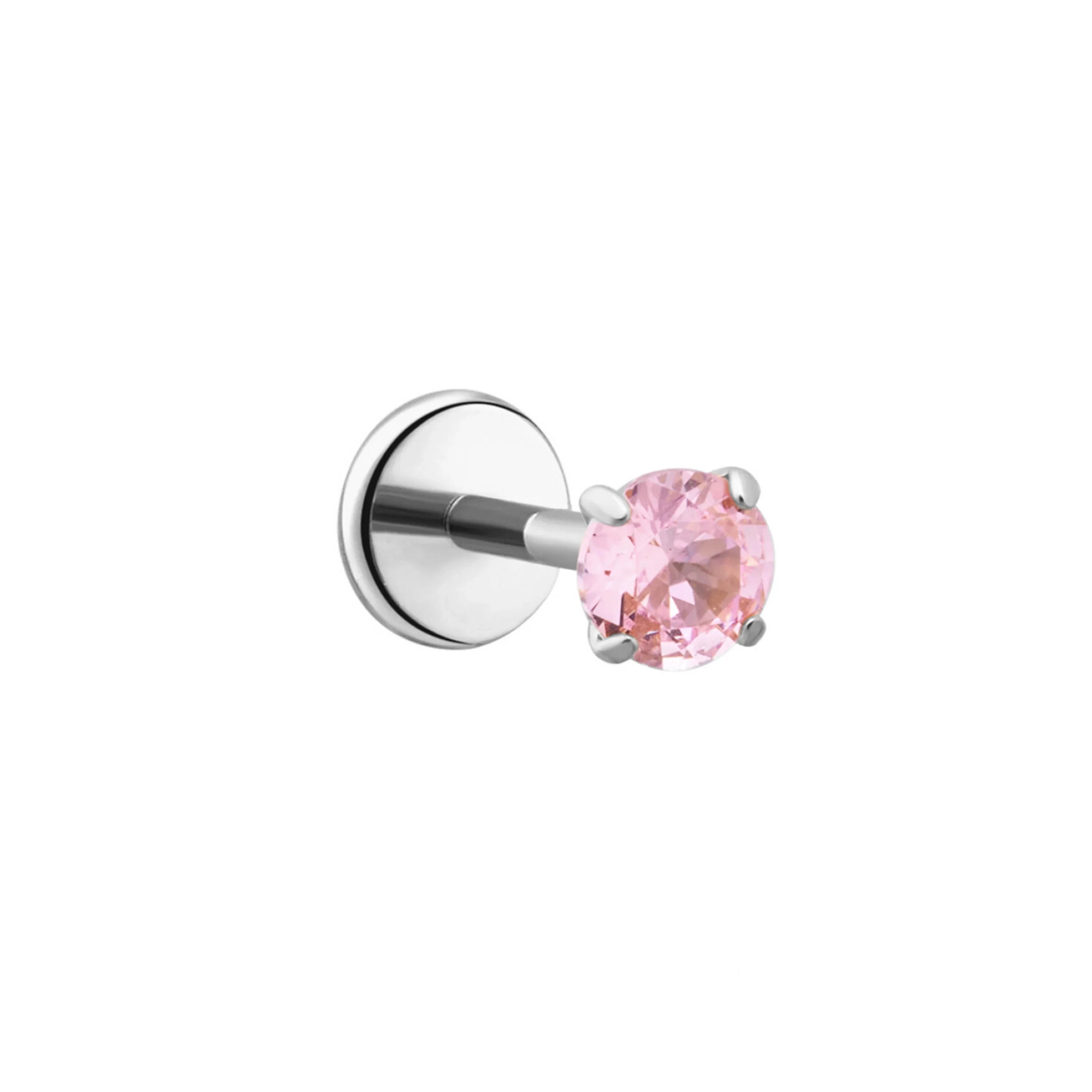 Pink Gem Flat Back Stud