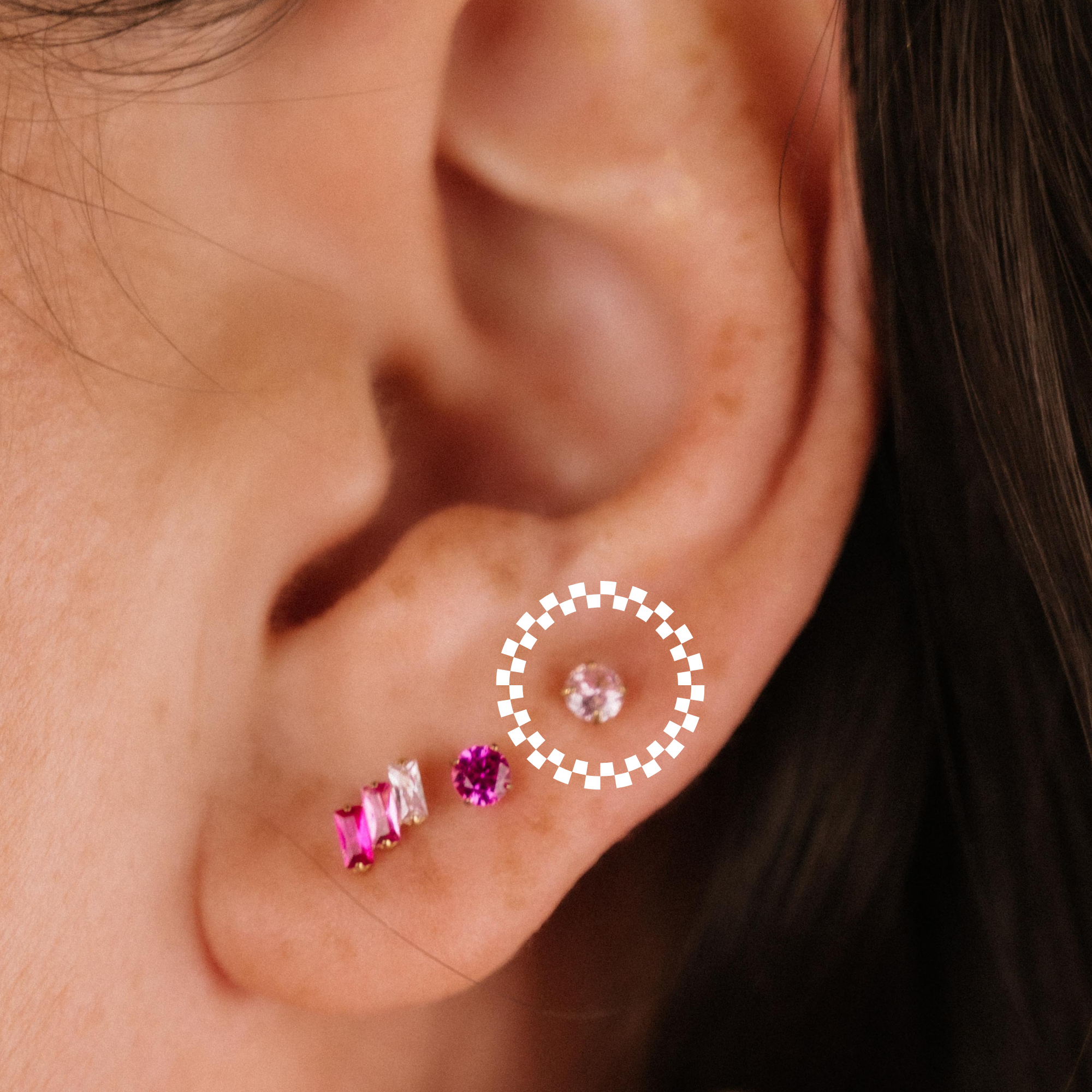 Light Pink Gem Flat Back Stud