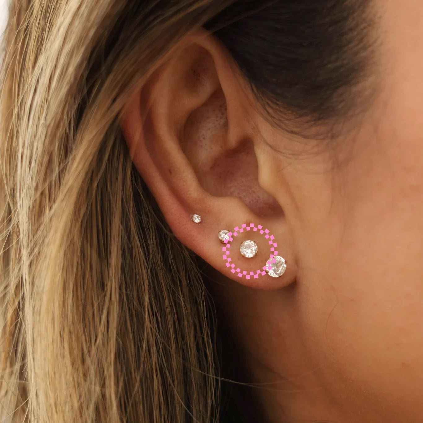 Solitaire 4mm Flat Back Stud