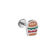 Hamburger Enamel Flat Back Stud