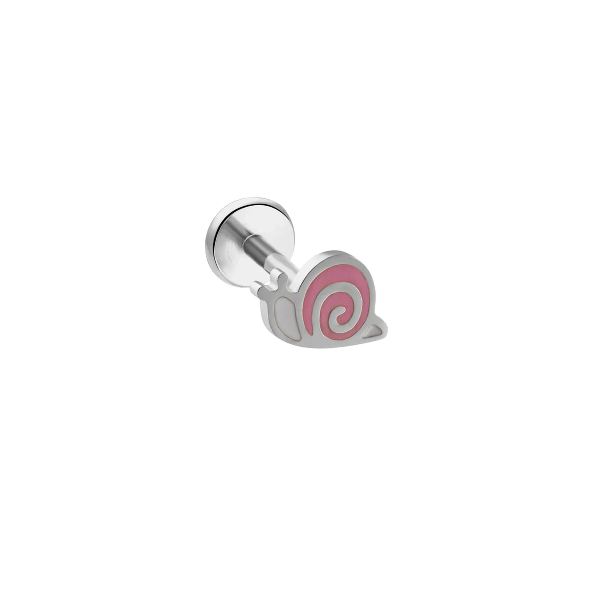 Pastel Snail Enamel Flat Back Stud