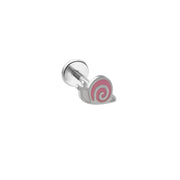 Pastel Snail Enamel Flat Back Stud
