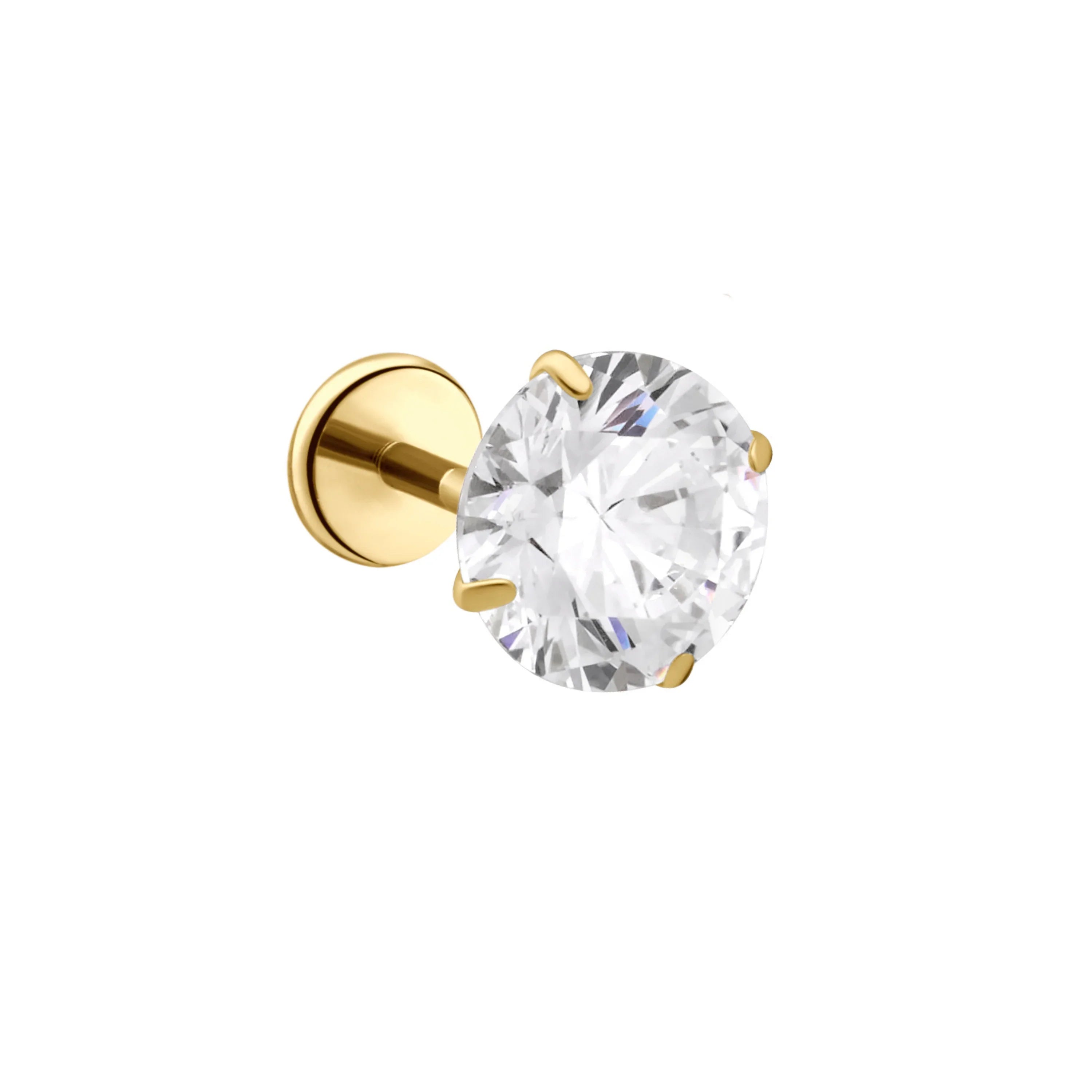 Solitaire 6mm Flat Back Stud