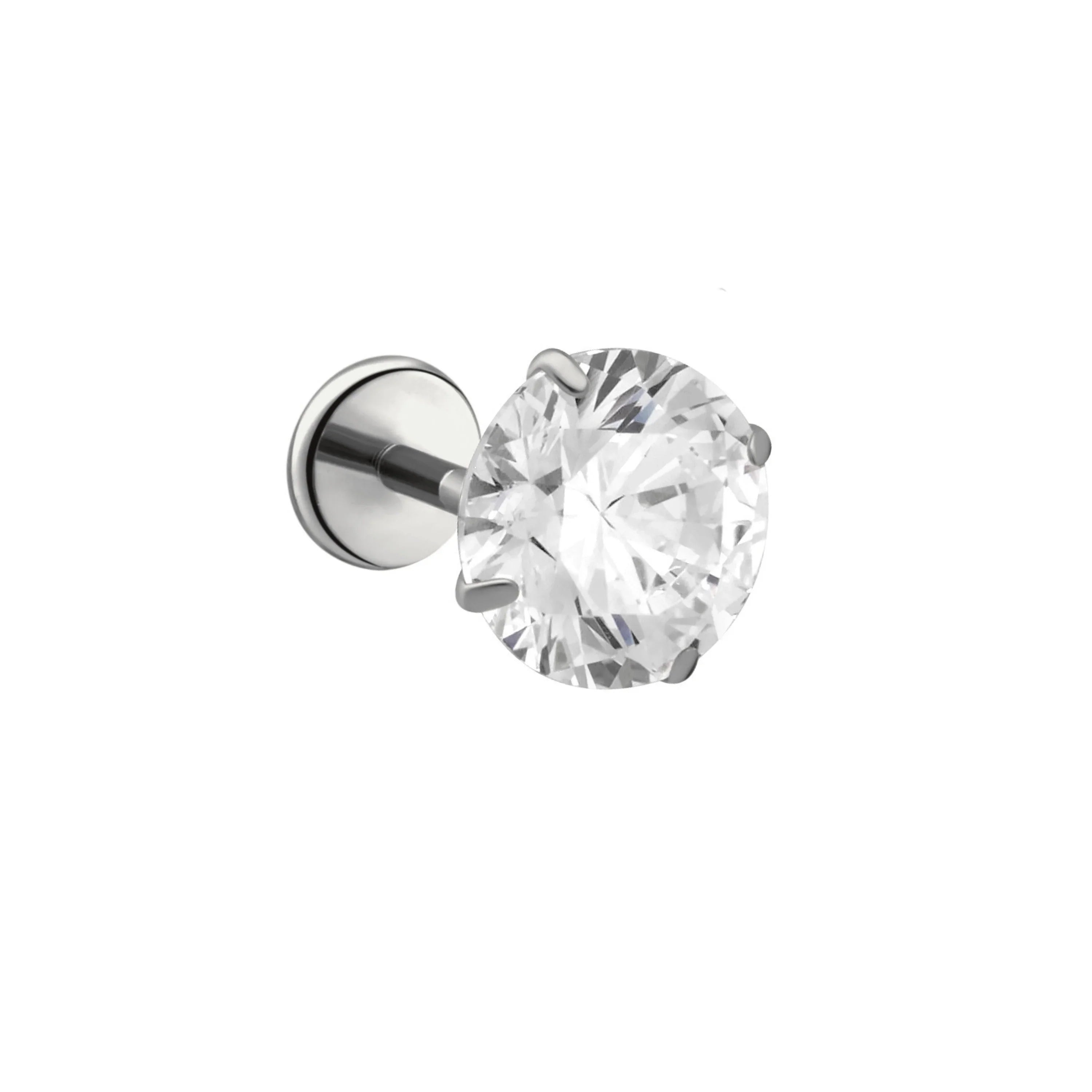 Solitaire 6mm Flat Back Stud