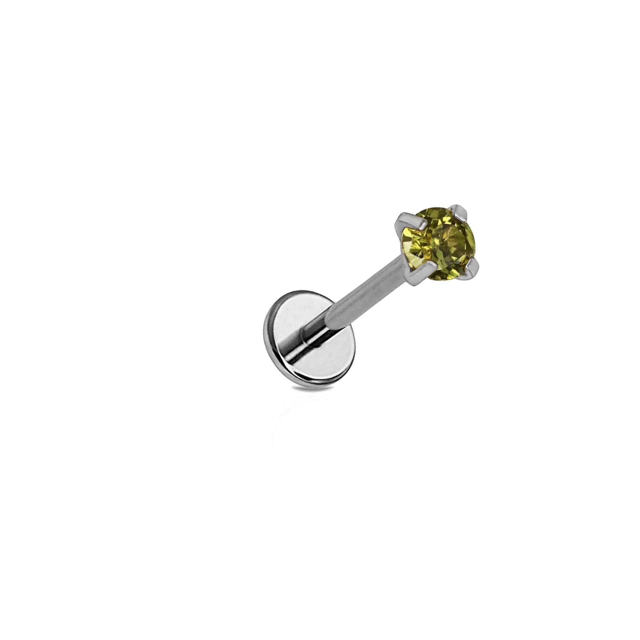 Micro Birthstone Flat Back Stud